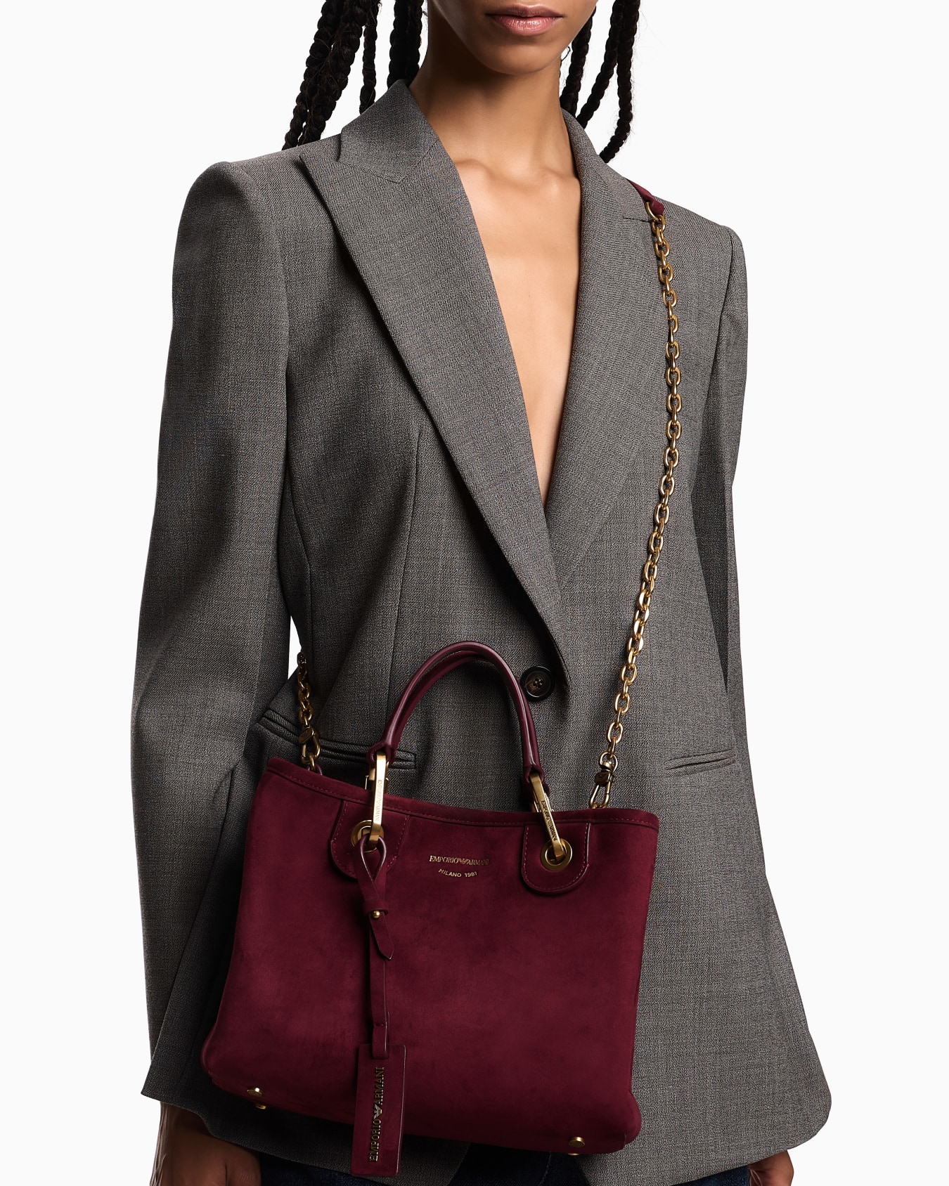 Faux suede small MyEA shopper bag Slide 6