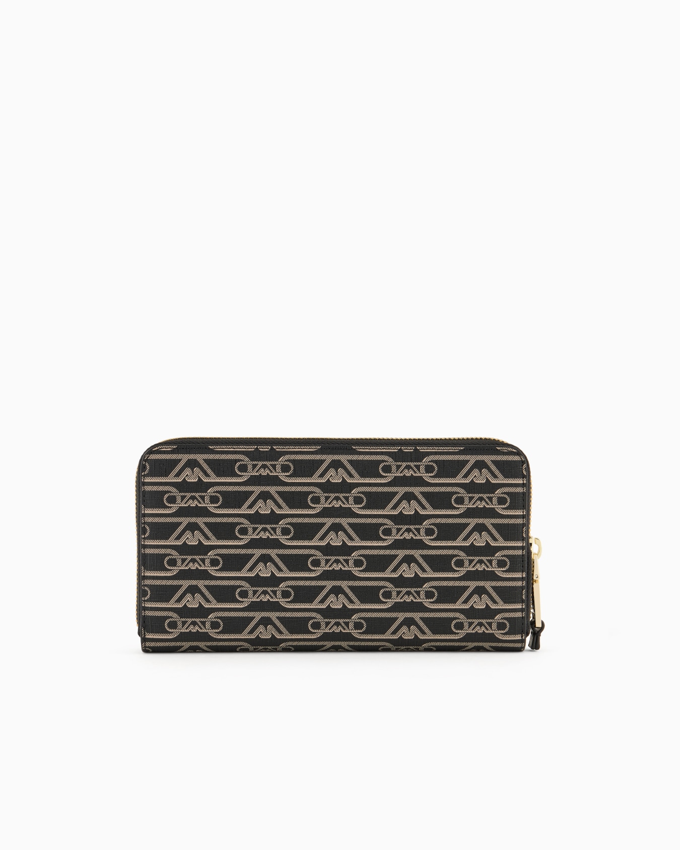 Zip-around wallet with all-over monogram print Slide 1