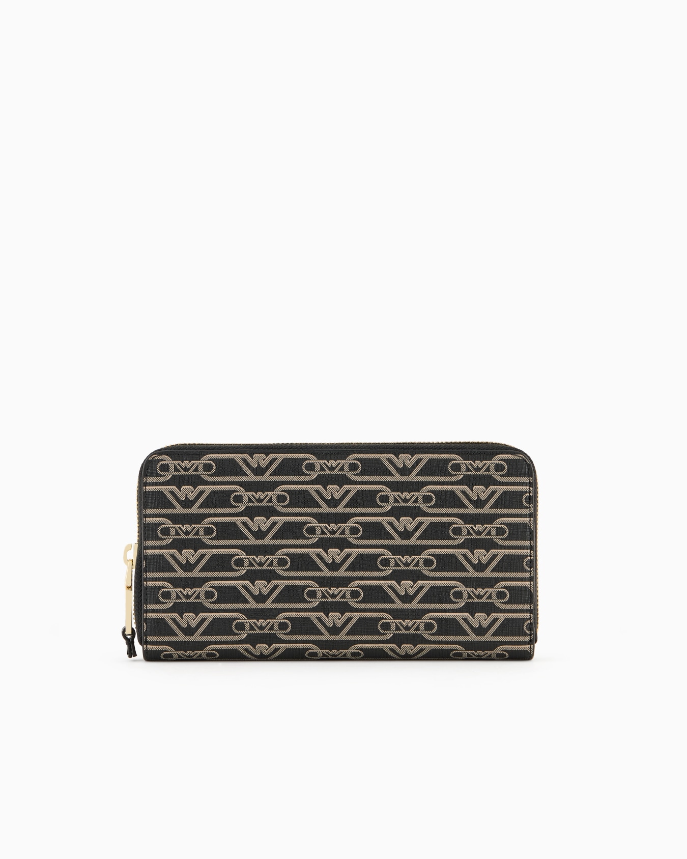 Zip-around wallet with all-over monogram print Slide 0