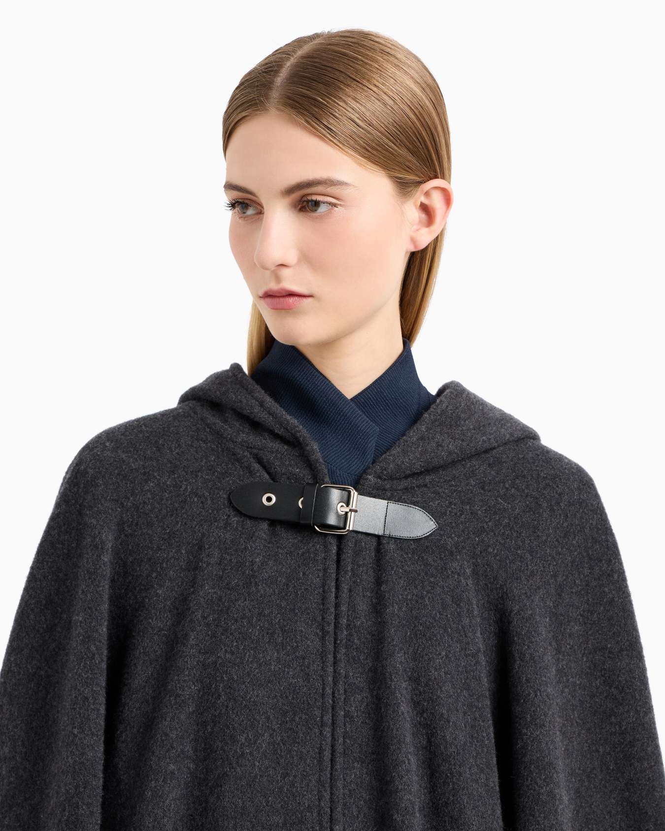 Icon pure wool hooded cape Slide 4