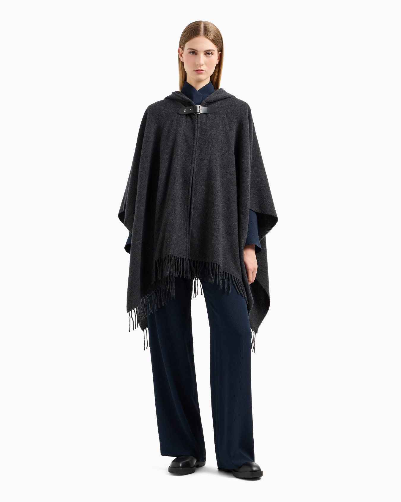 Icon pure wool hooded cape Slide 1