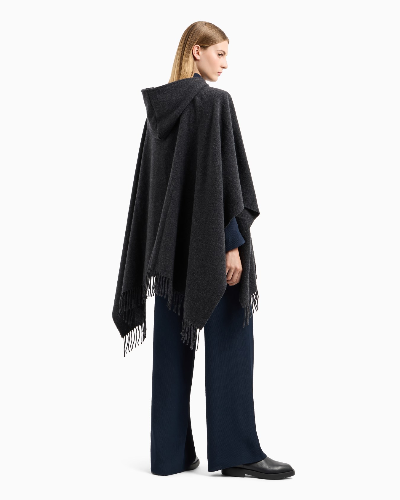 Icon pure wool hooded cape Slide 2