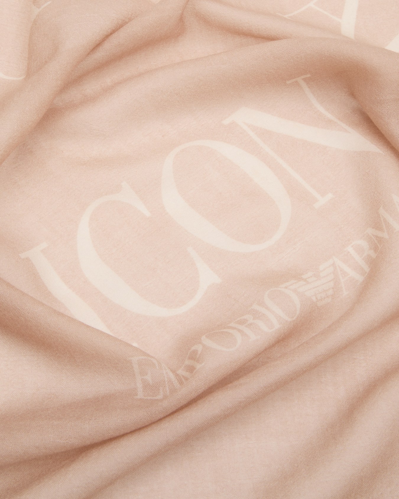 Pure cashmere foulard with Icon logo print Slide 1