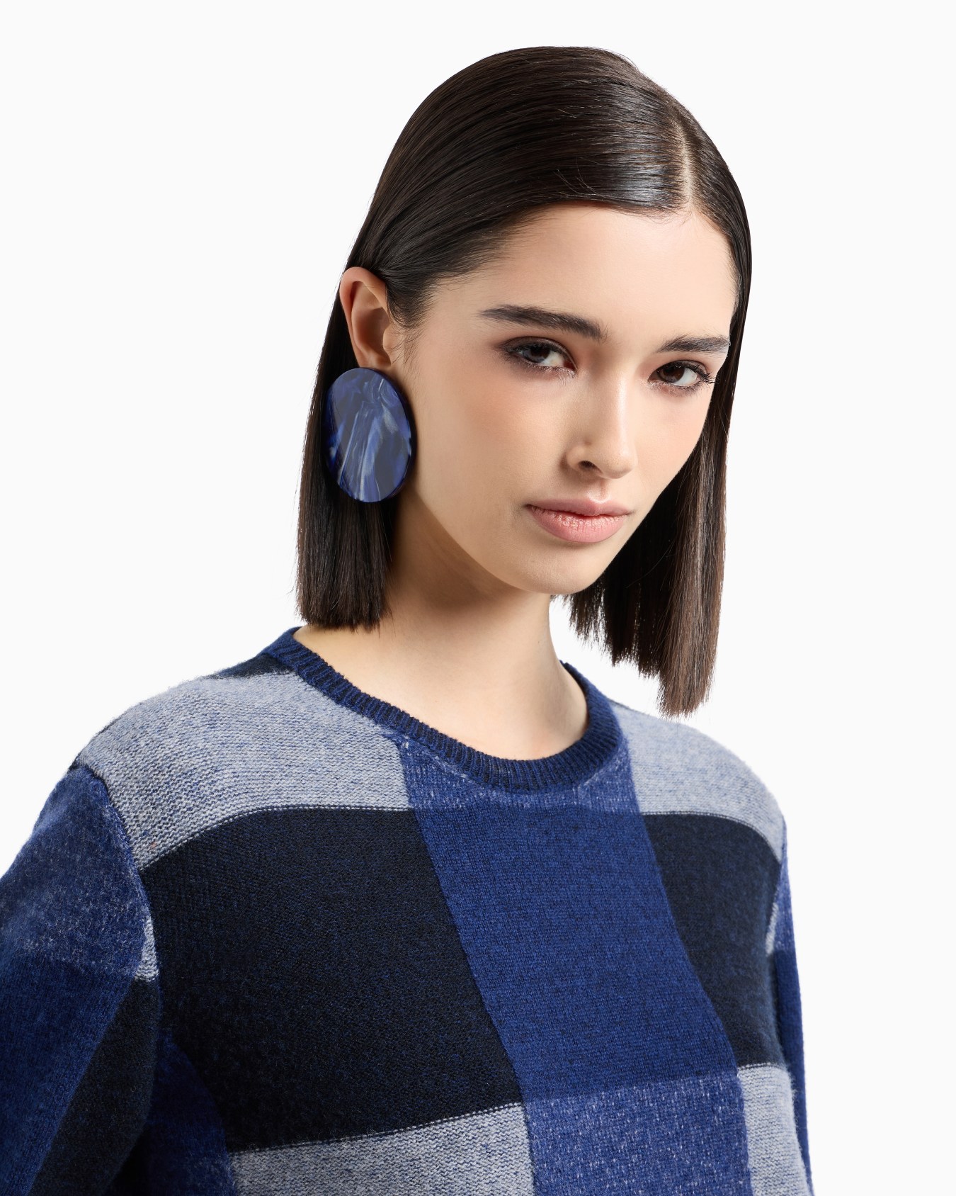 Pull en laine vierge à motif carreaux vanisé Icon Diapositive 4