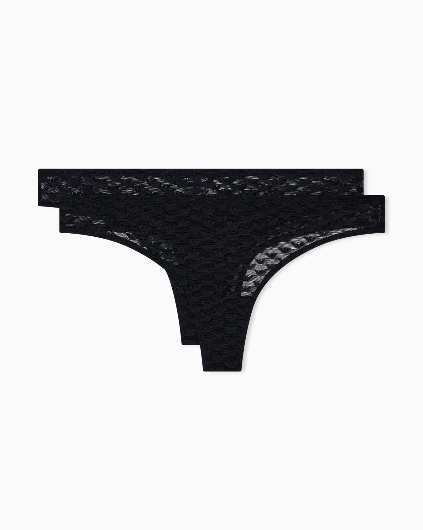 Two-pack of ASV mesh thongs with all-over eagle logo Slide 0
