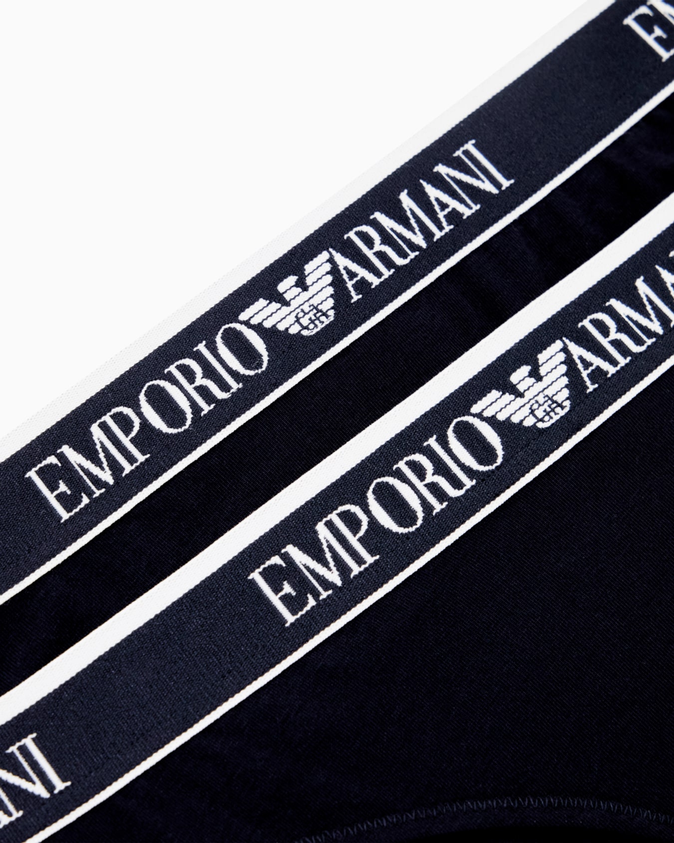Two-pack of ASV Iconic organic-cotton briefs with logo waistband Slide 1