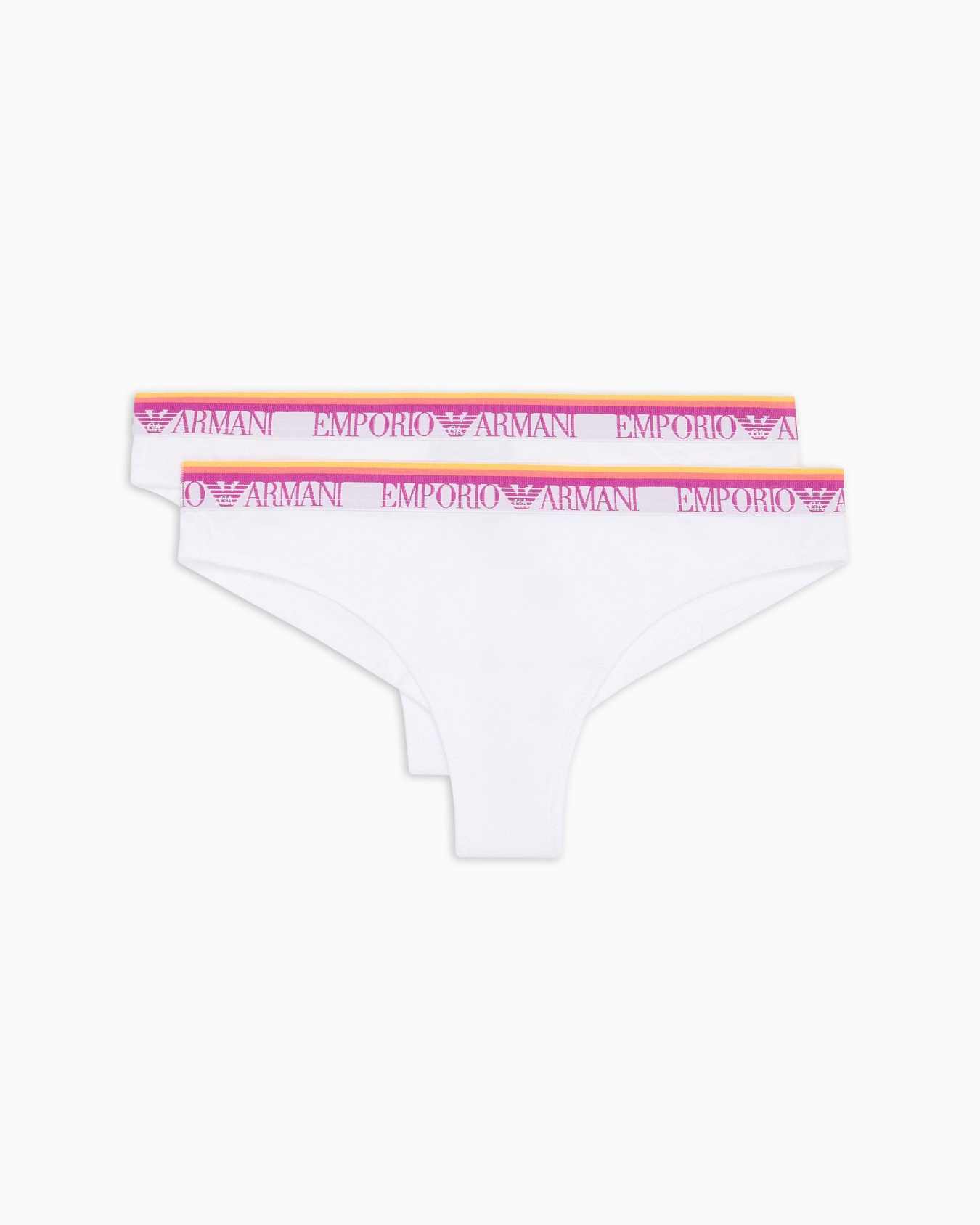 Two-pack of ASV Iconic organic-cotton Brazilian briefs with logo waistband Slide 0