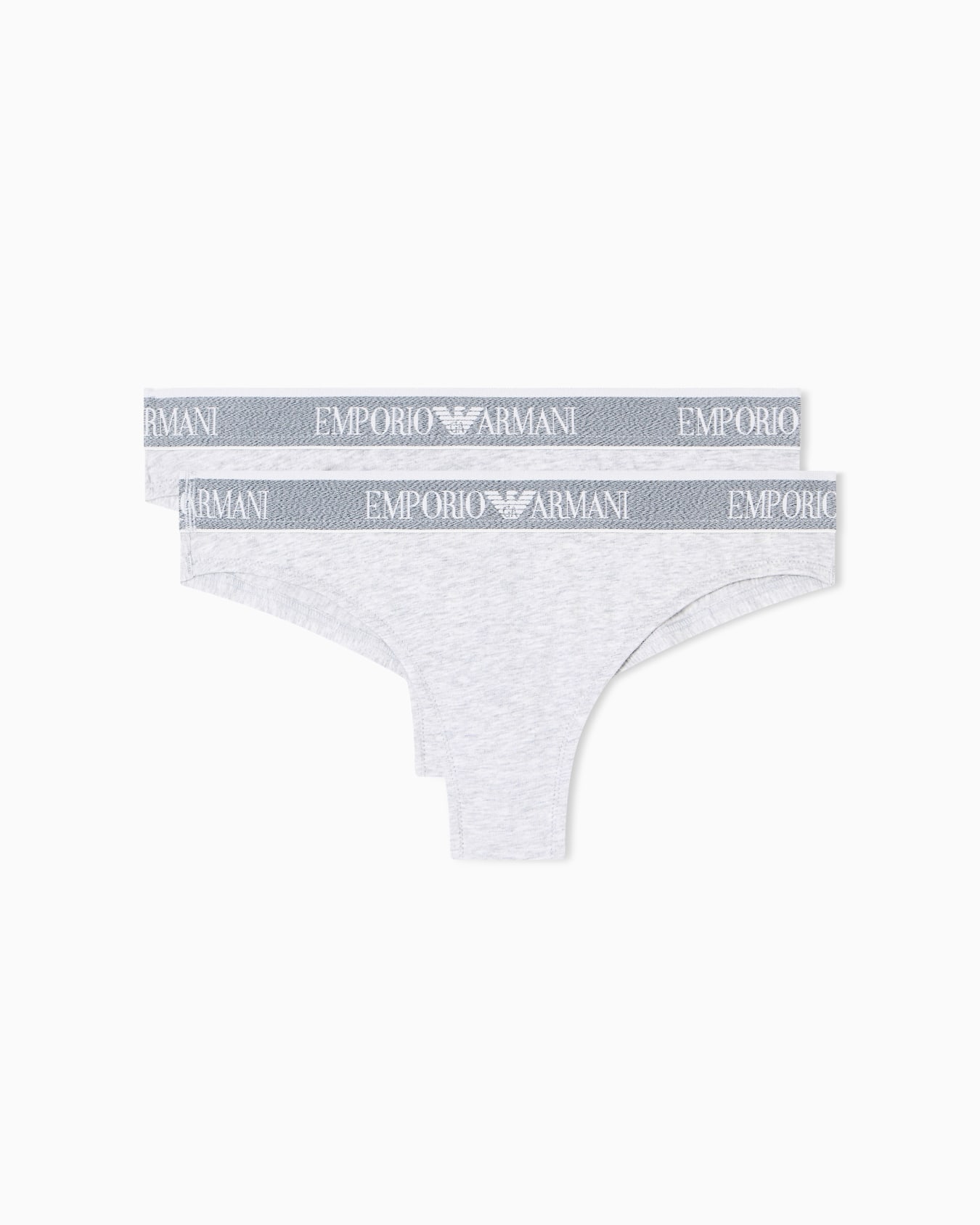 Two-pack of ASV Iconic organic-cotton Brazilian briefs with logo waistband Slide 0