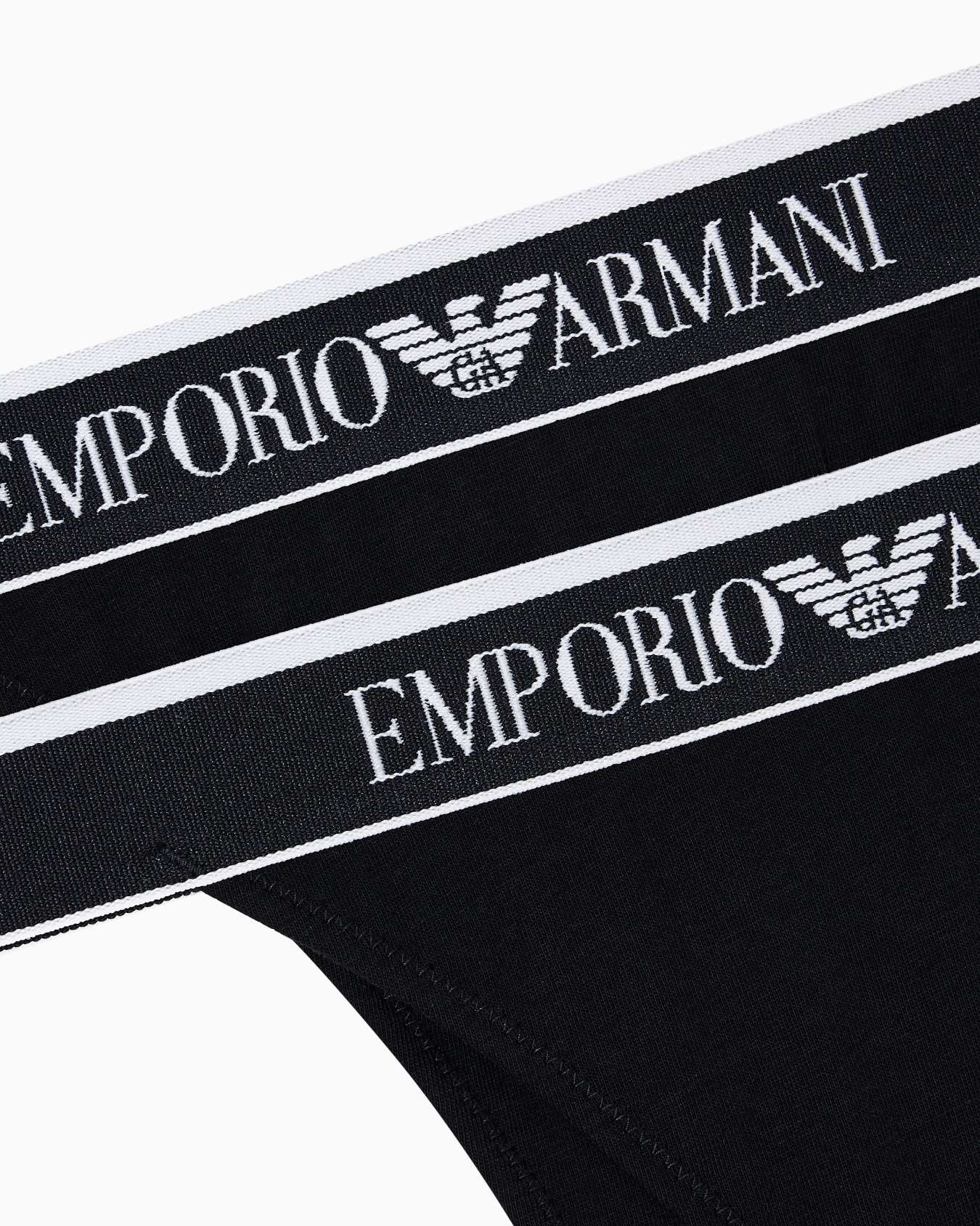 Two-pack of ASV Iconic organic-cotton thongs with logo waistband Slide 3