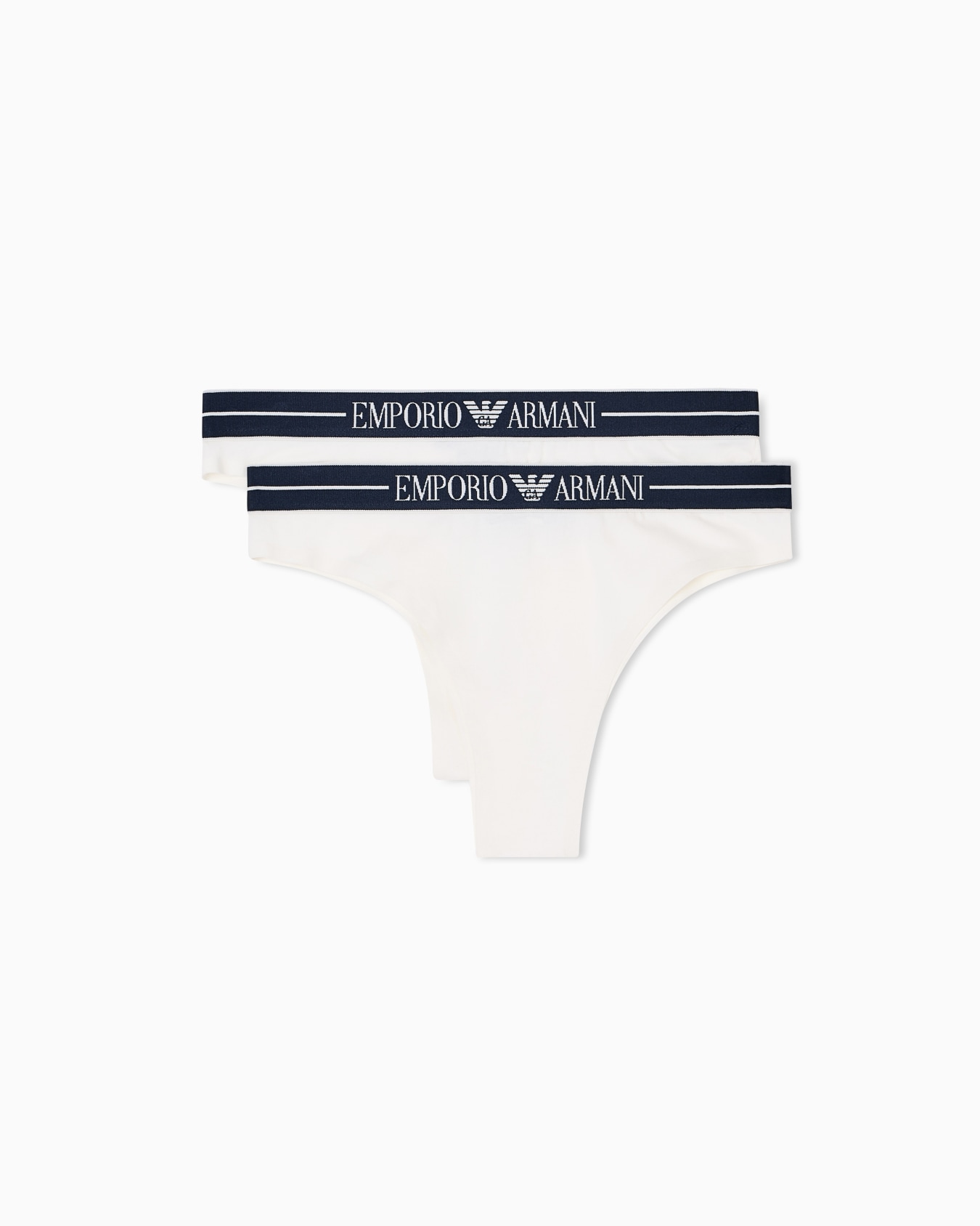 Two-pack of ASV organic-cotton Brazilian briefs with logo waistband Slide 0