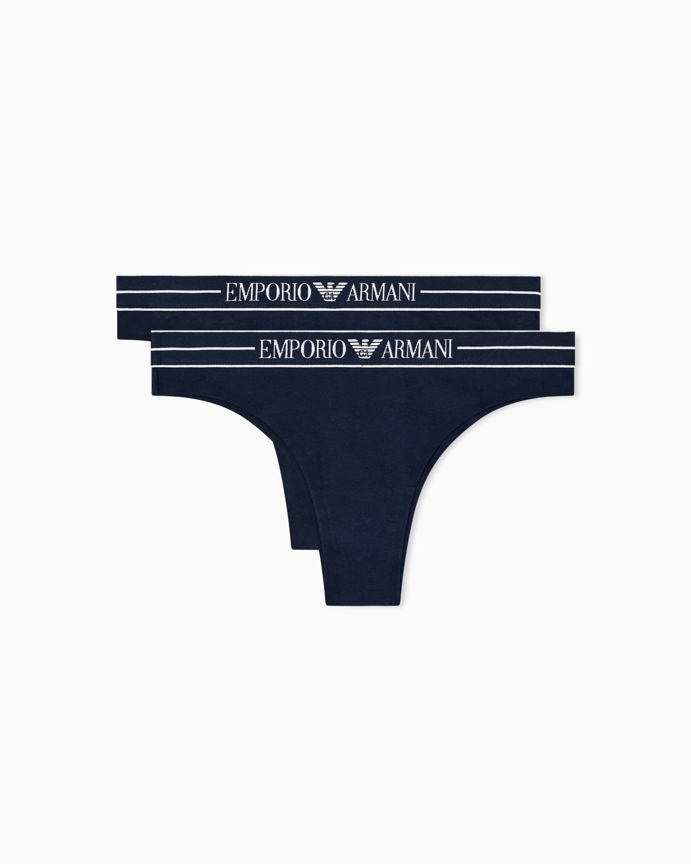 Lot de 2 slips brésiliens en coton biologique avec bande logo ASV Diapositive 0