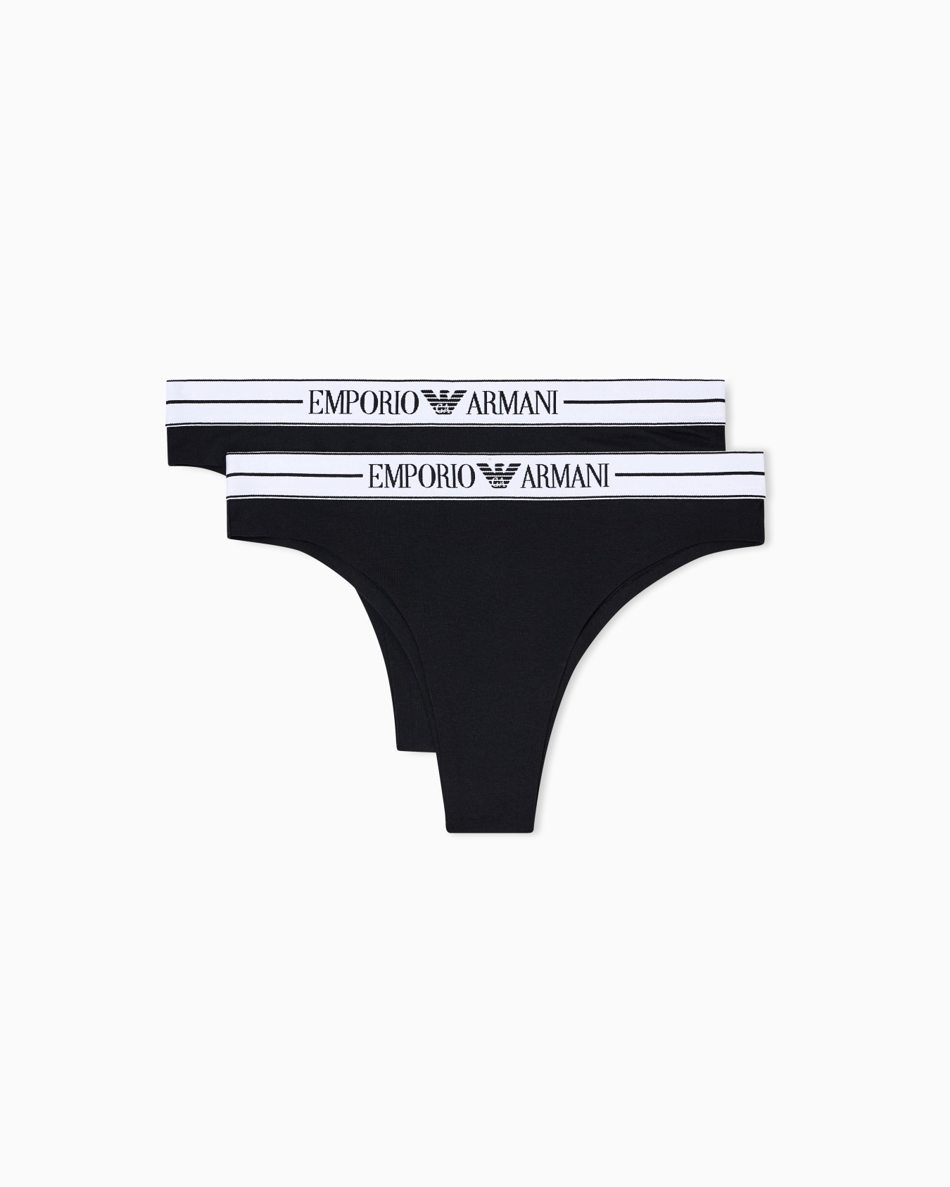 Two-pack of ASV organic-cotton Brazilian briefs with logo waistband Slide 0