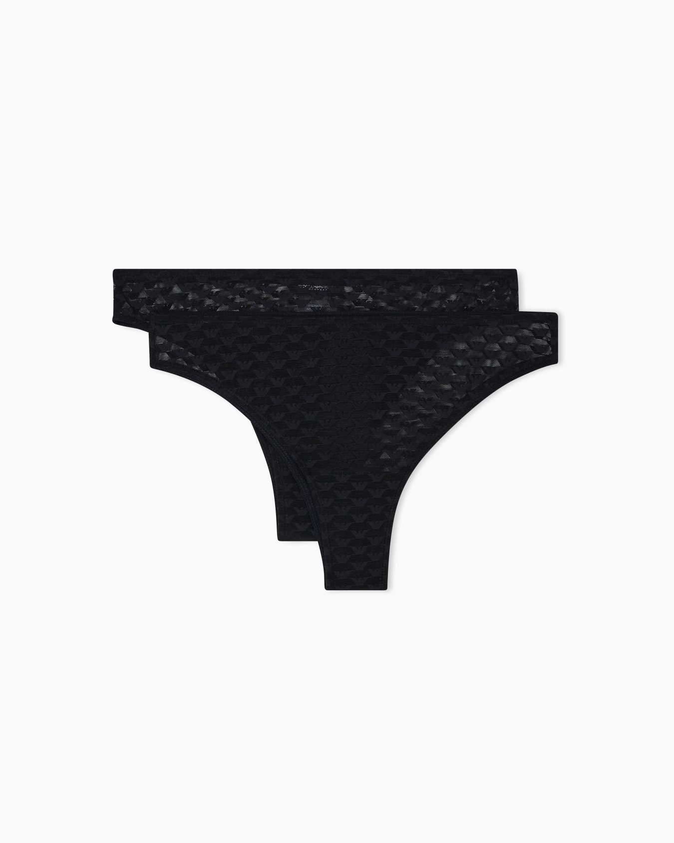 Two-pack of ASV mesh Brazilian briefs with all-over eagle logo Slide 0