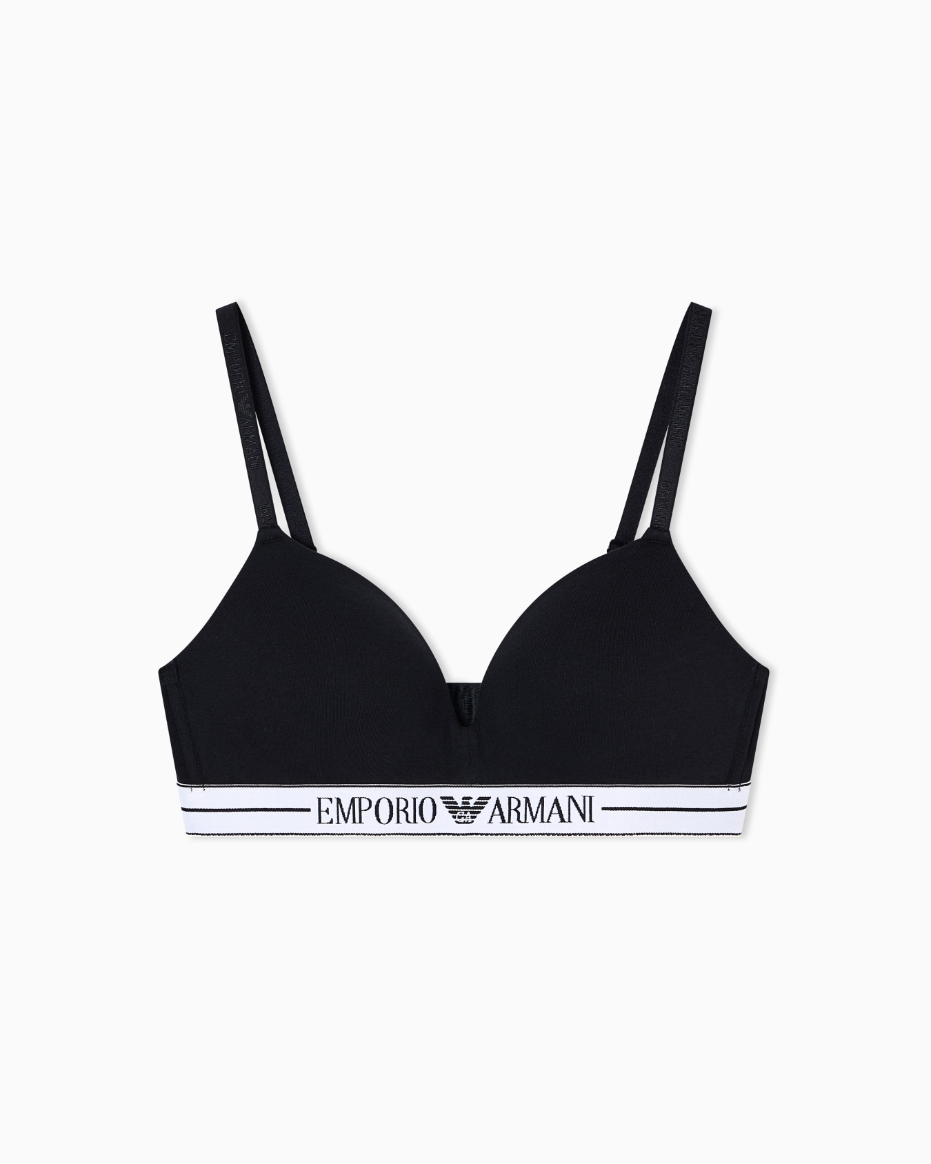 ASV organic-cotton, padded triangle bra with logo underband Diapositiva 0