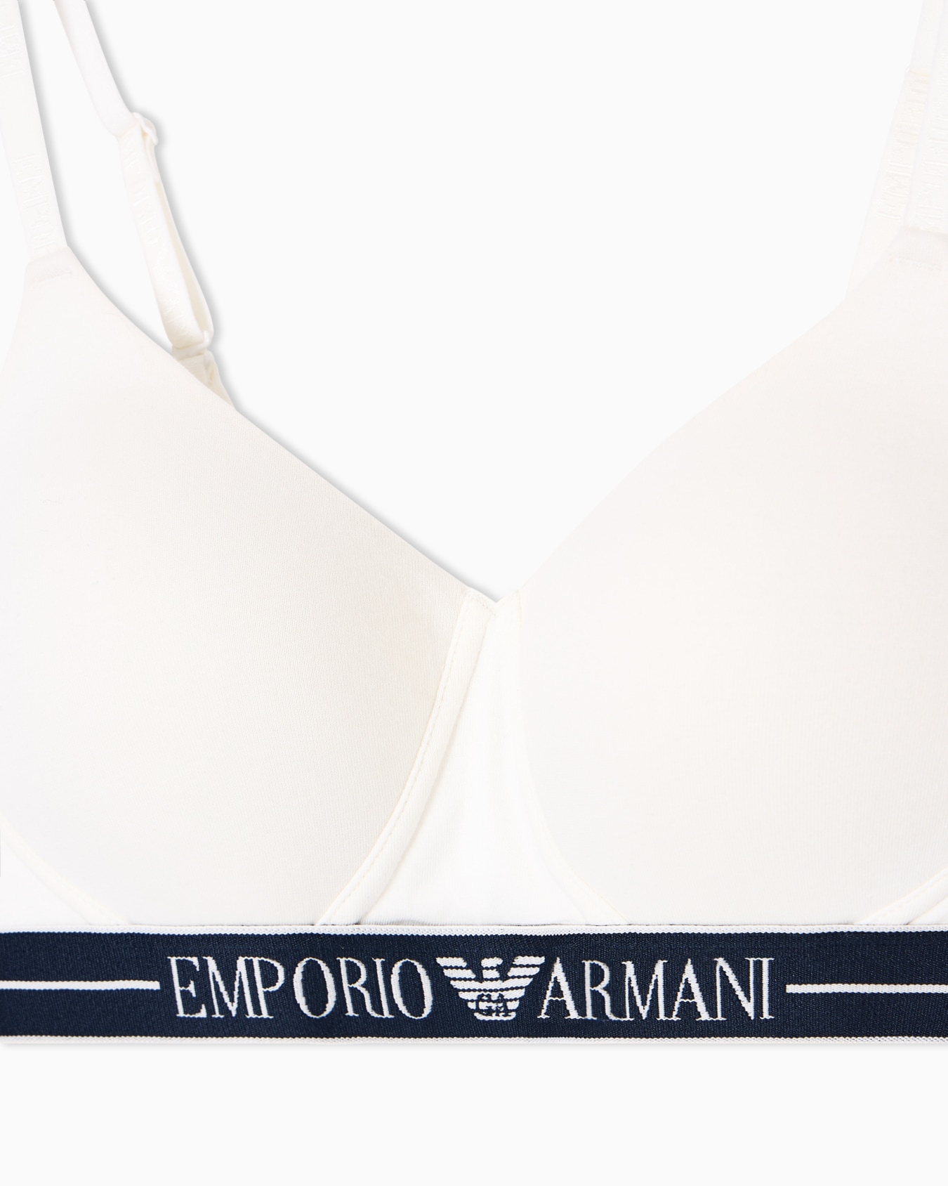 ASV organic-cotton padded bralette with logo underband Diapositiva 3