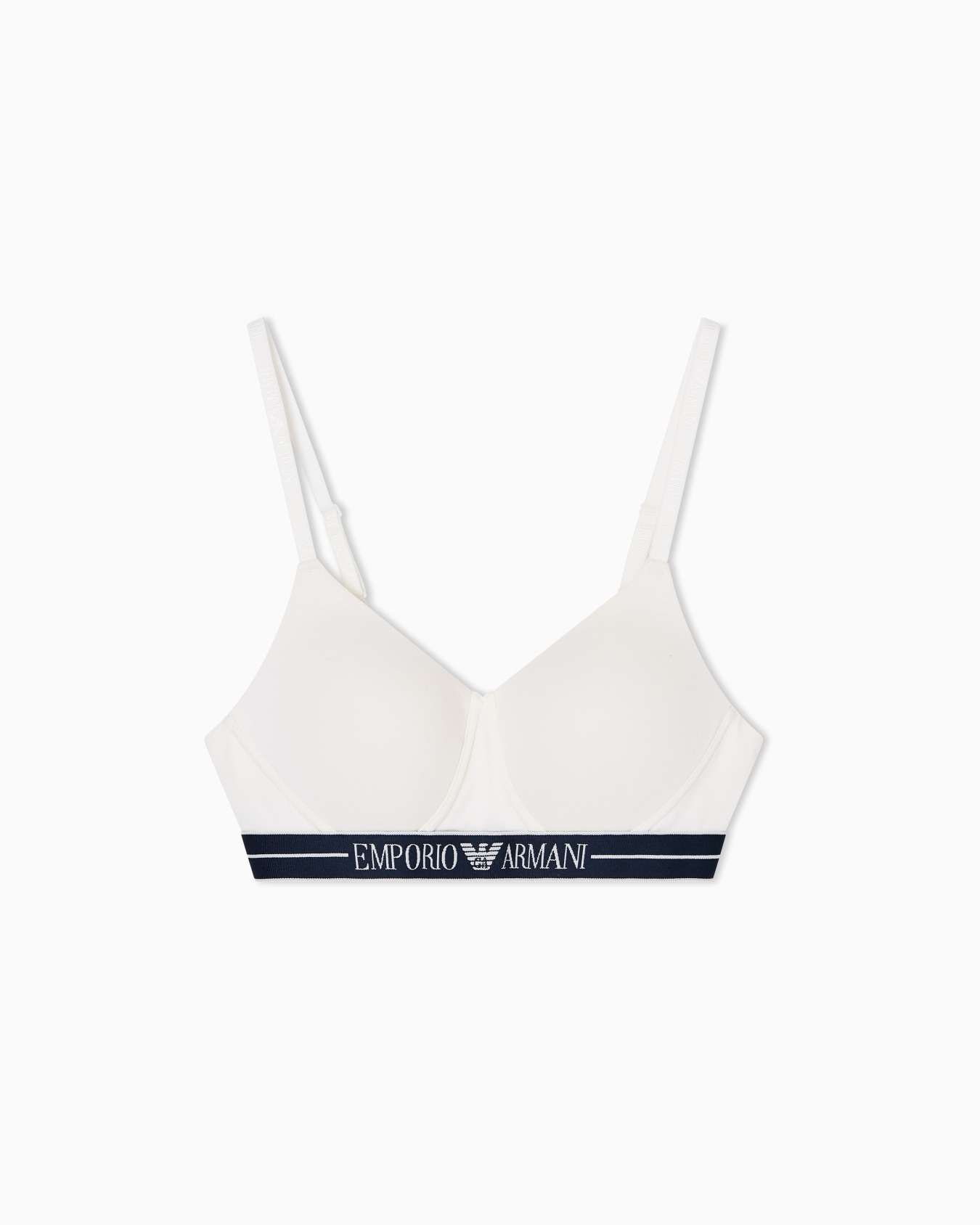 ASV organic-cotton padded bralette with logo underband Diapositiva 0