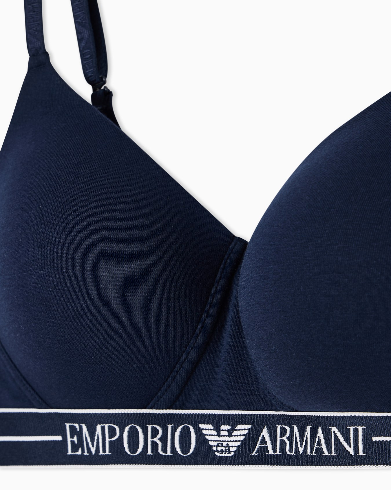 ASV organic-cotton padded bralette with logo underband Diapositiva 3