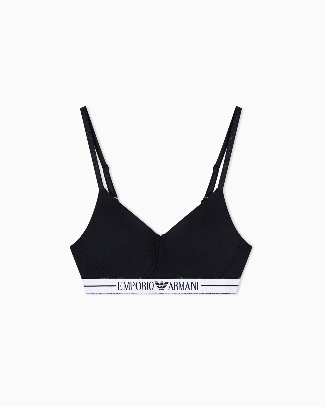 ASV organic-cotton padded bralette with logo underband Diapositiva 0