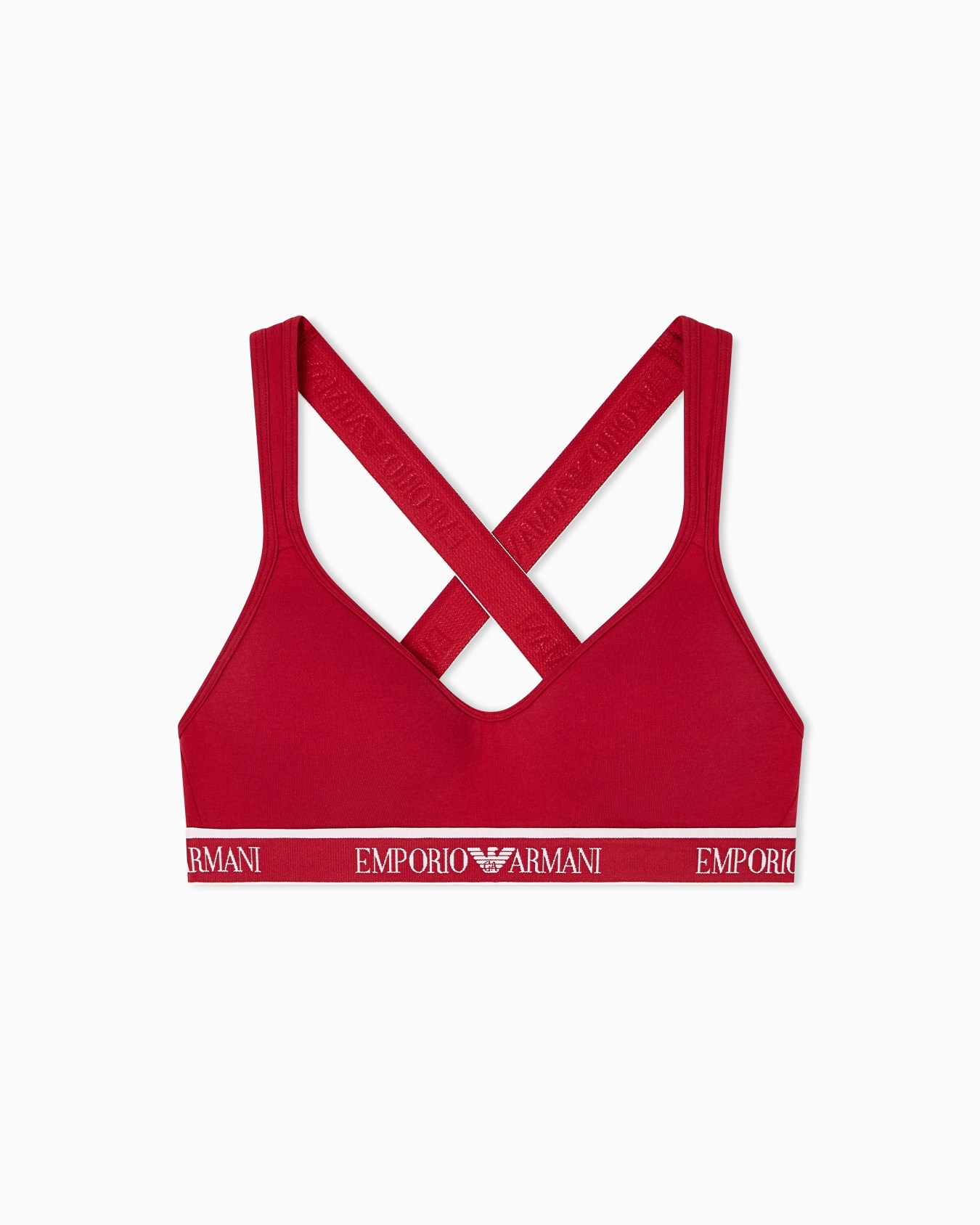 ASV Iconic organic-cotton padded bralette with logo underband Slide 0