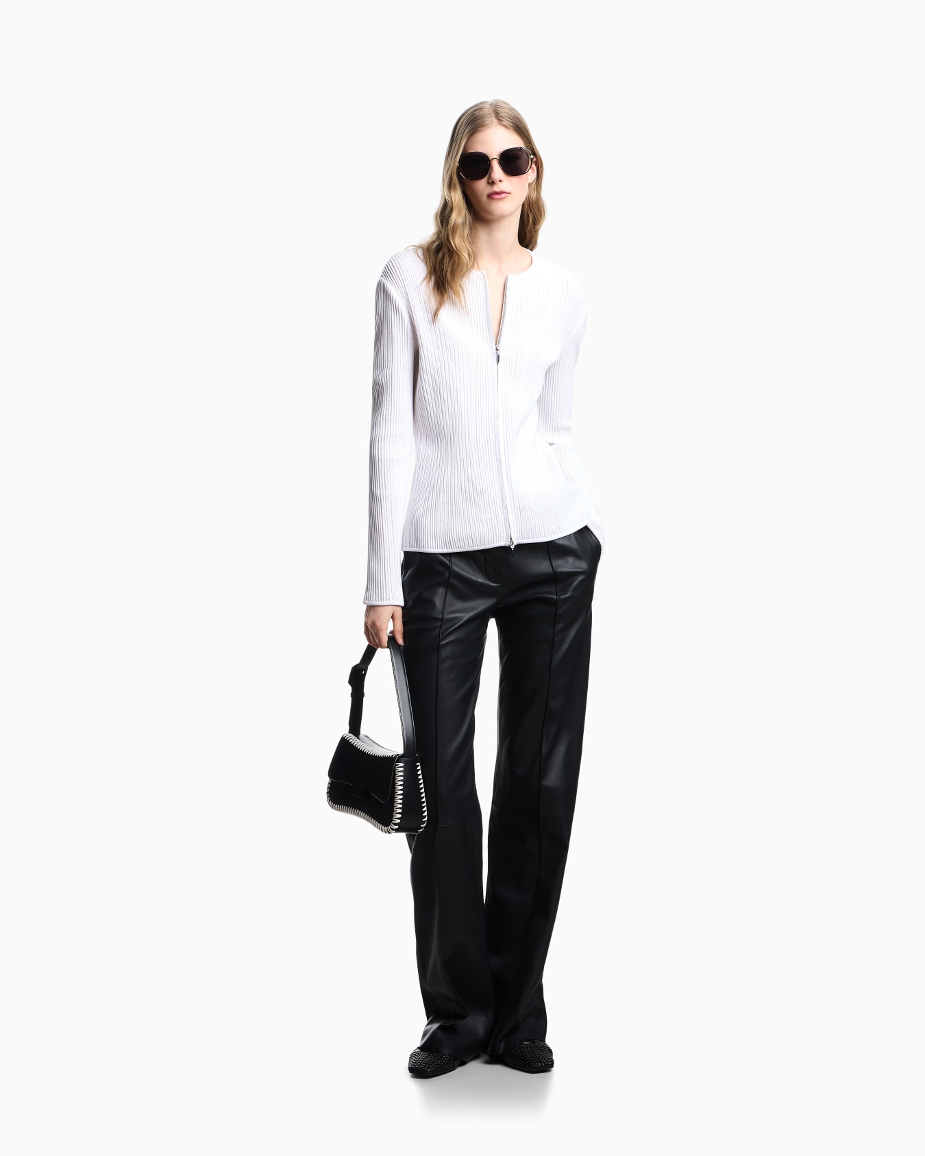Perforated ottoman fabric jacket Slide 1