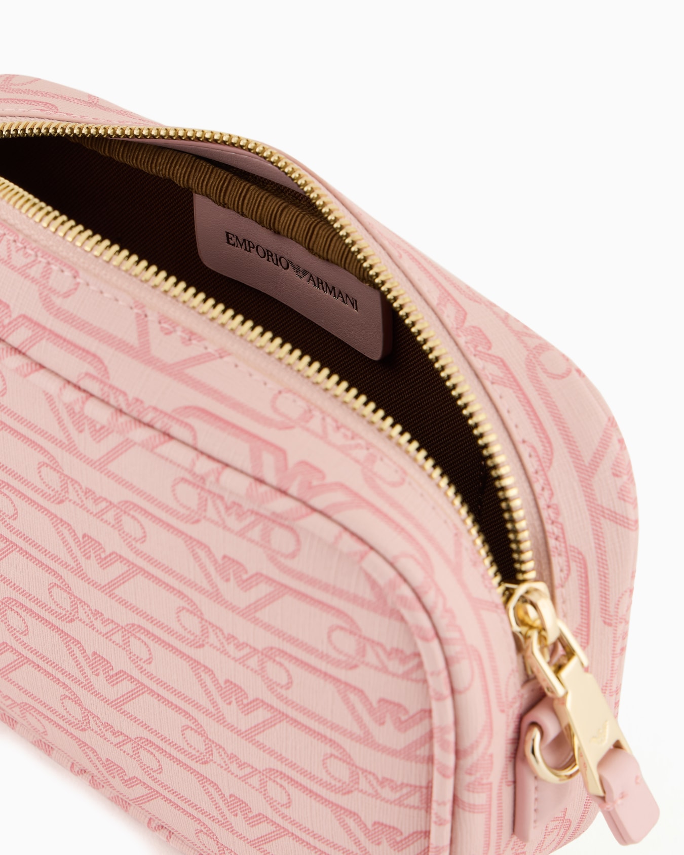 Camera case with shoulder strap and all-over monogram print Slide 3