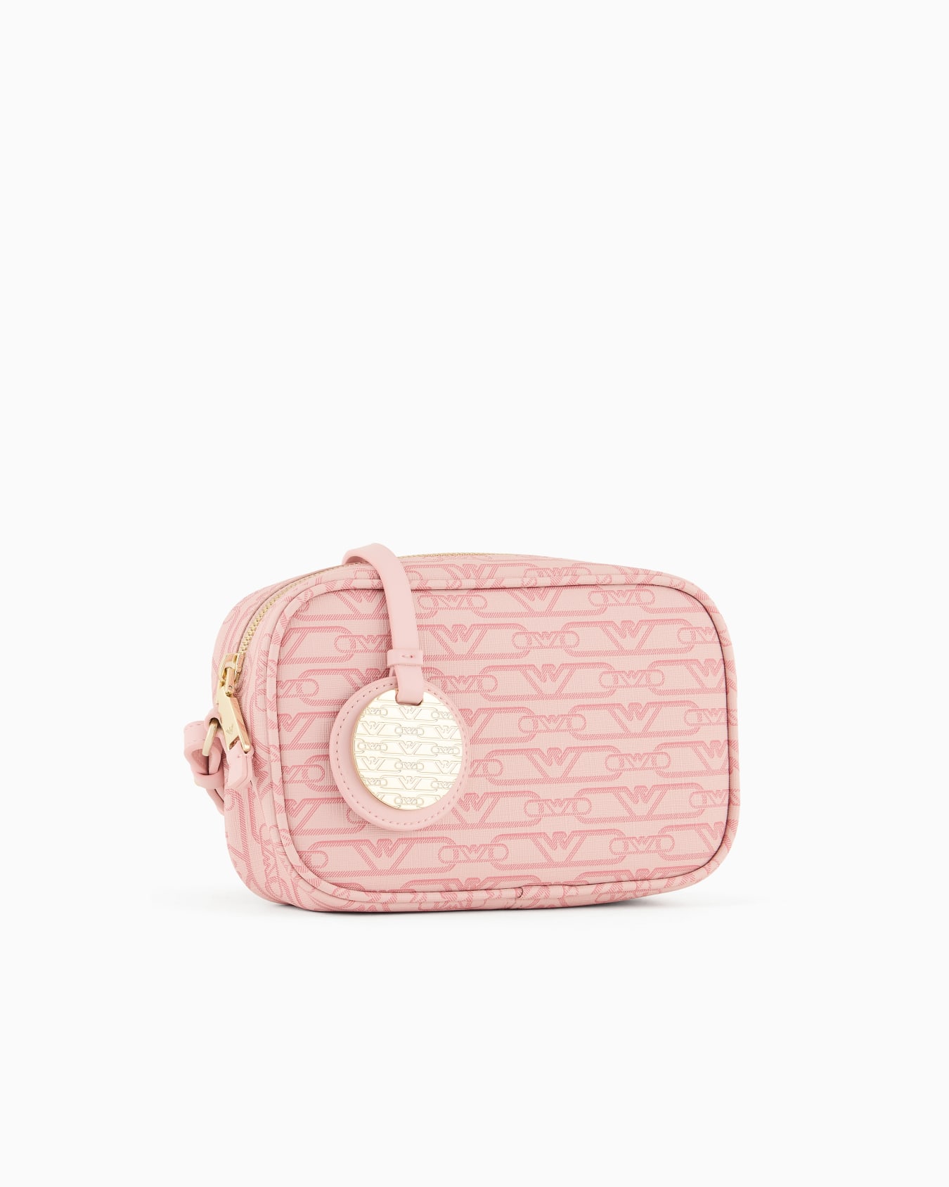 Camera case with shoulder strap and all-over monogram print Slide 1