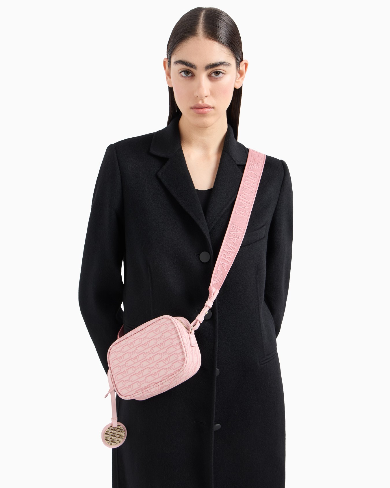 Camera case with shoulder strap and all-over monogram print Slide 5