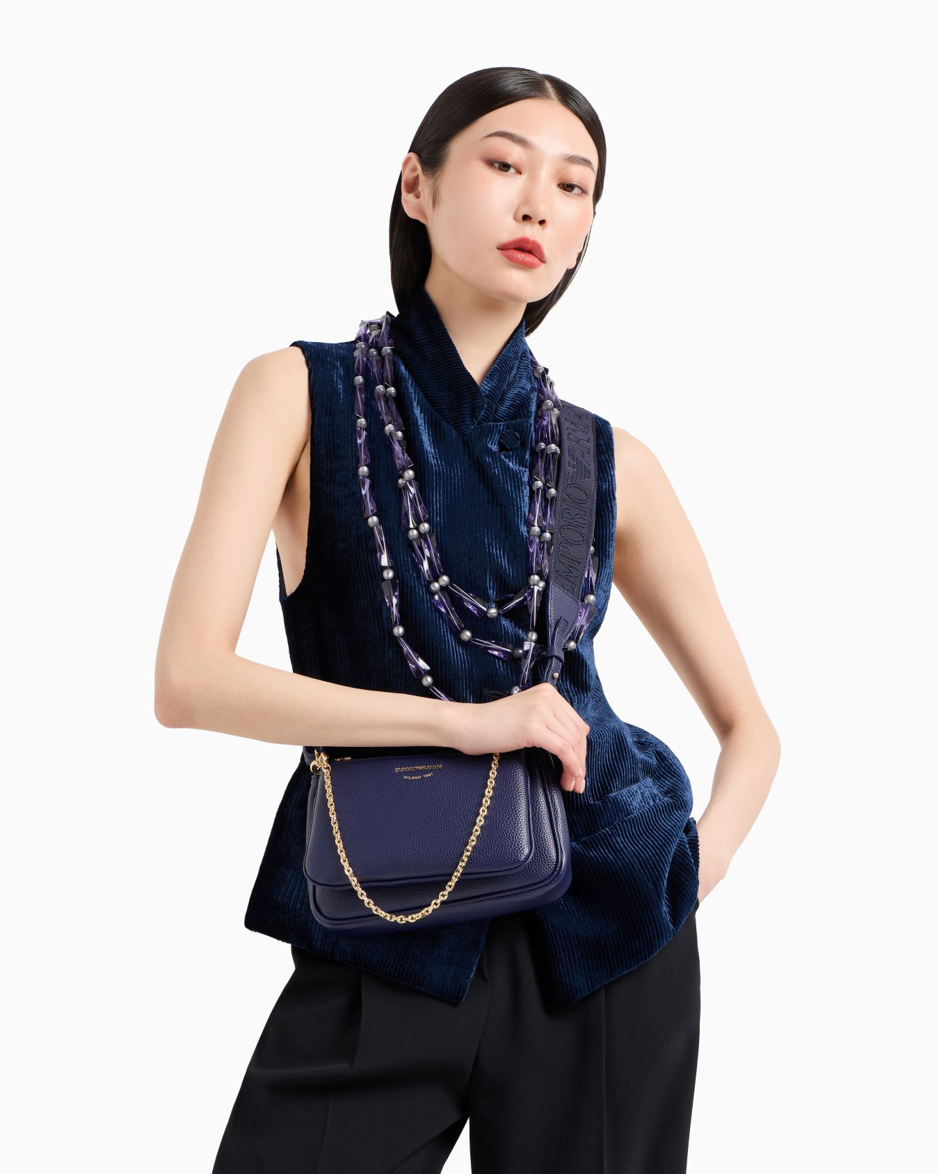 Sac mini double avec bandoulière imprimé cerf Diapositive 7