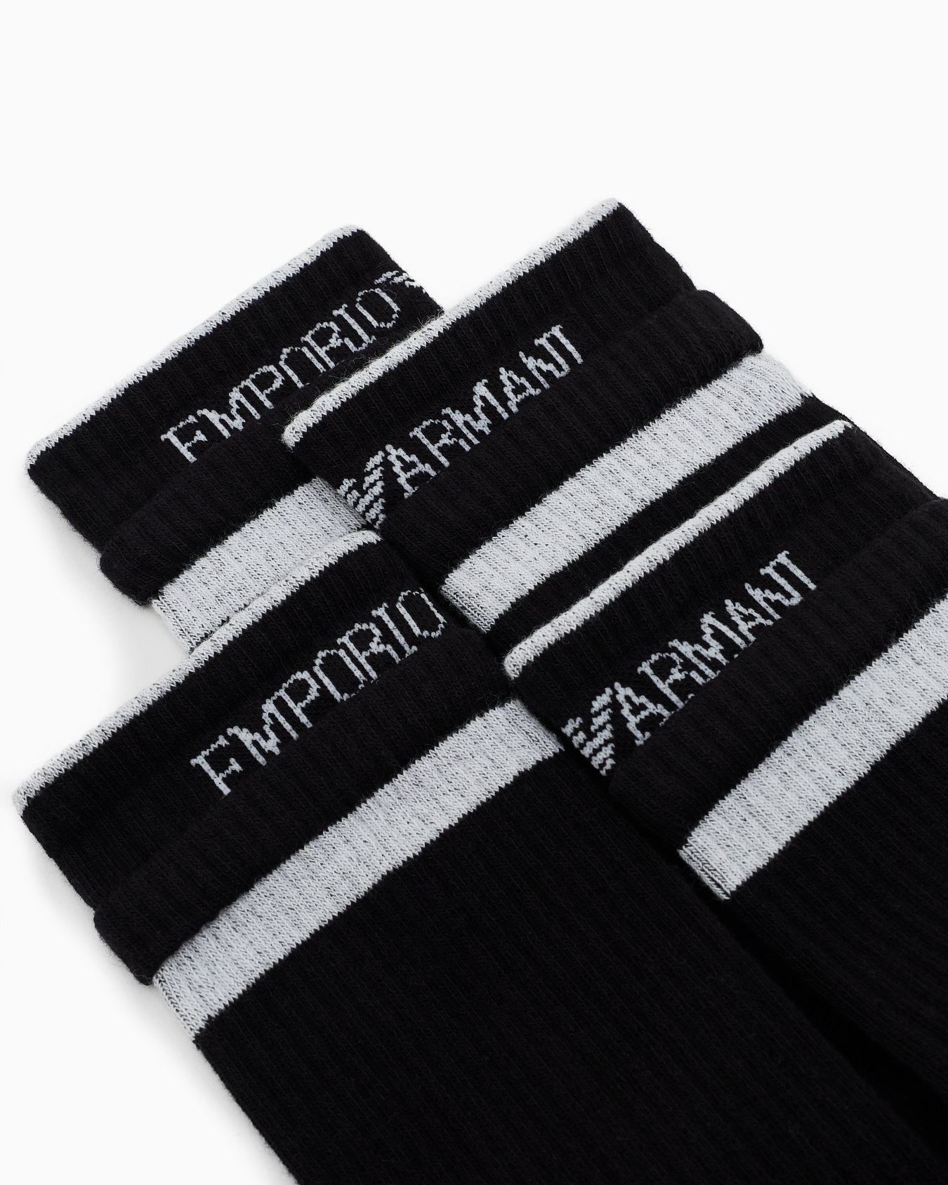 Two-pack of ASV socks with contrasting jacquard logo Slide 1