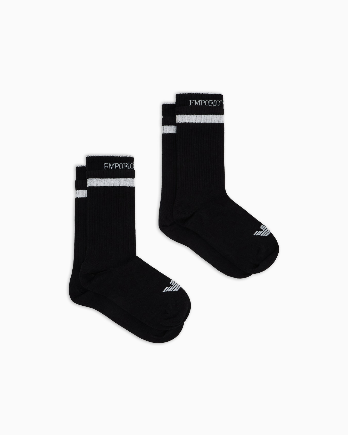 Two-pack of ASV socks with contrasting jacquard logo Slide 0