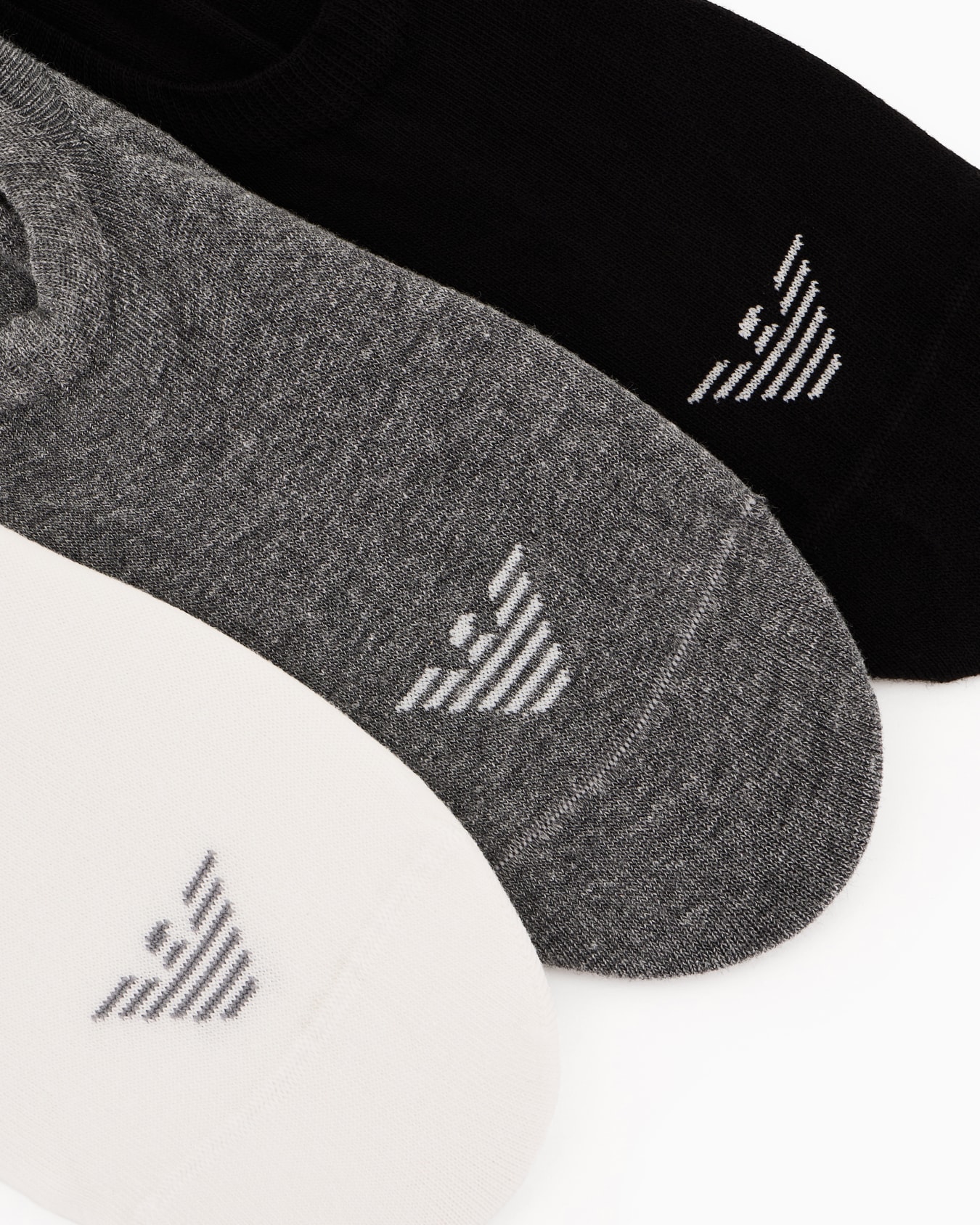 Lot de 3 paires de chaussettes invisibles avec logo jacquard ASV Diapositive 1