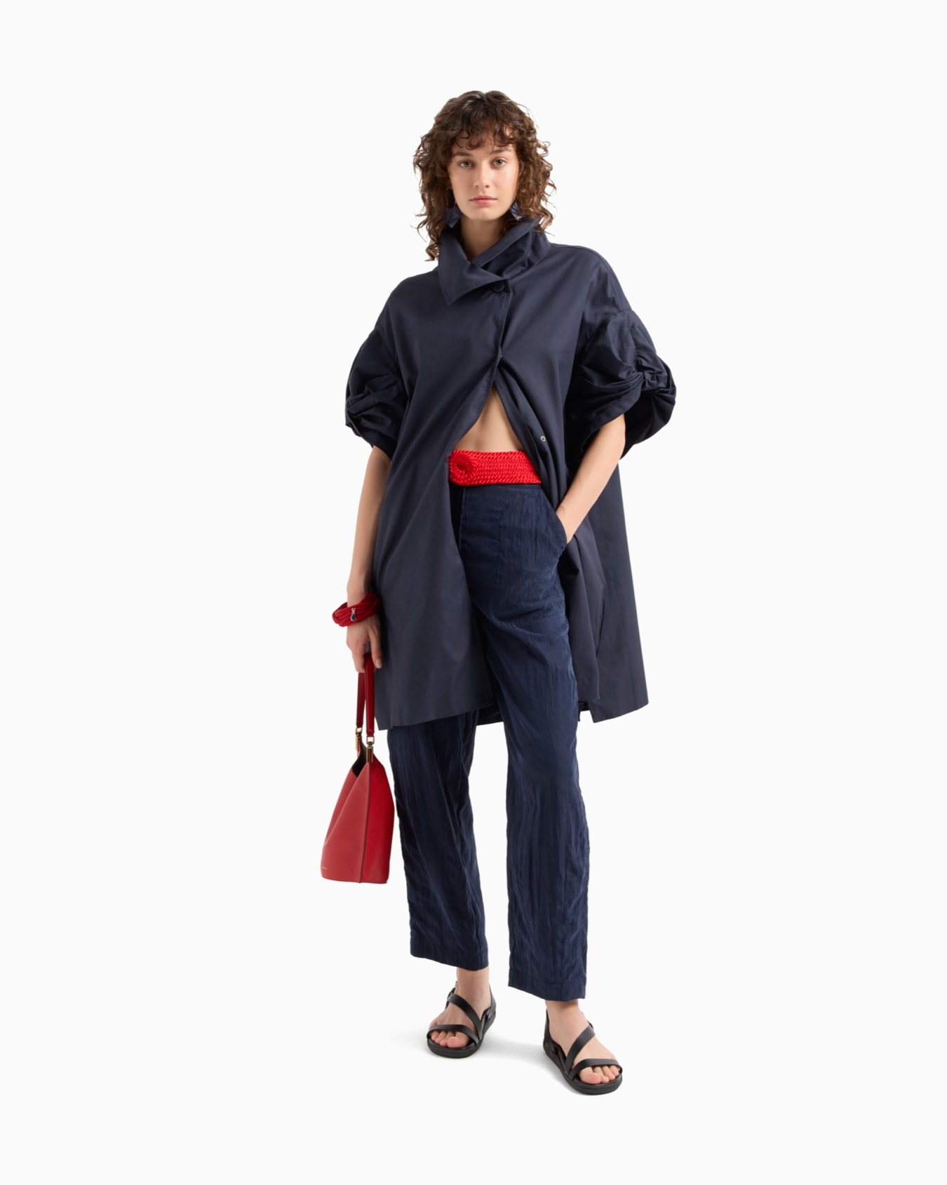 Technical cupro trousers Slide 2