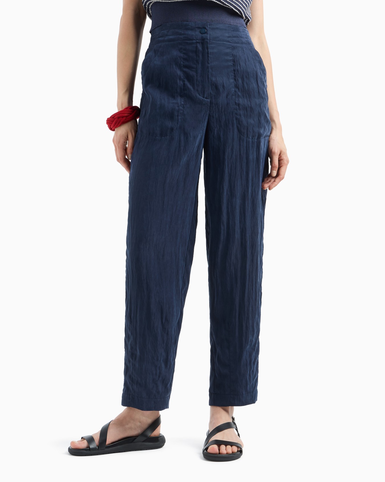 Technical cupro trousers Slide 4