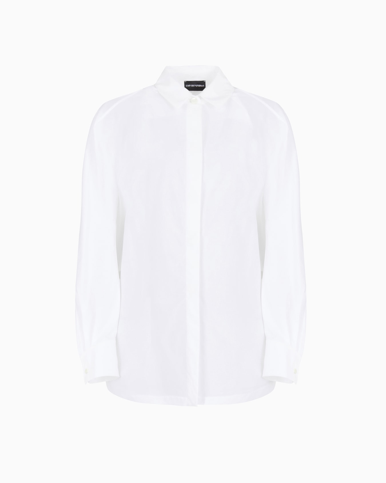 Oversized shirt with poplin flap on the back Slide 0