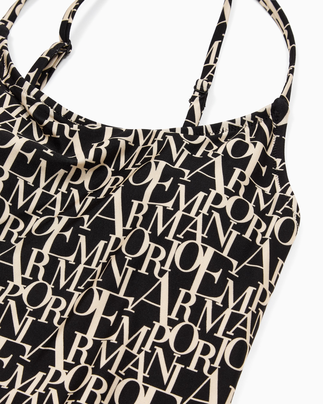 Padded one-piece swimsuit with Logomania print Slide 3