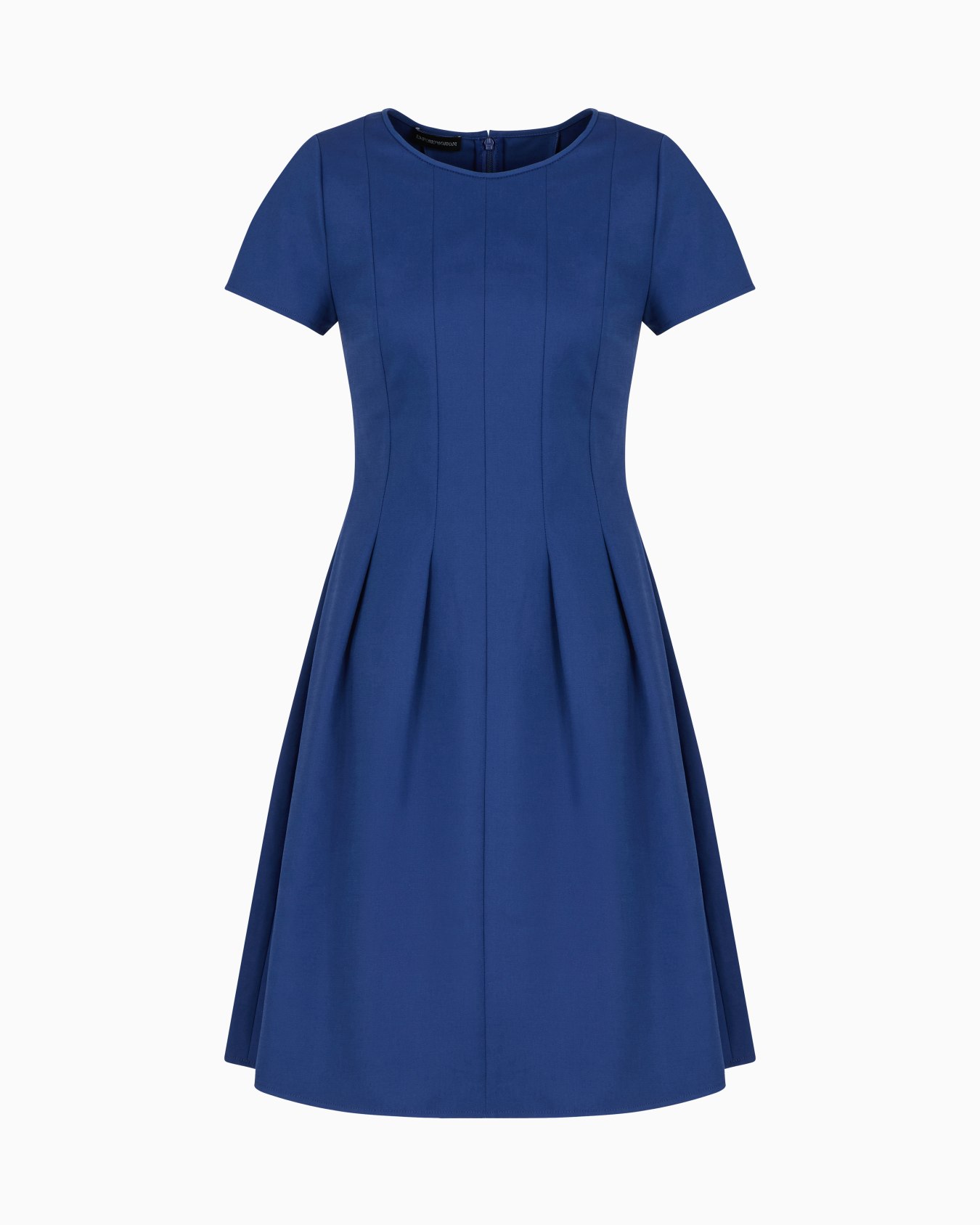 Couture cotton blend dress with pleats Slide 0