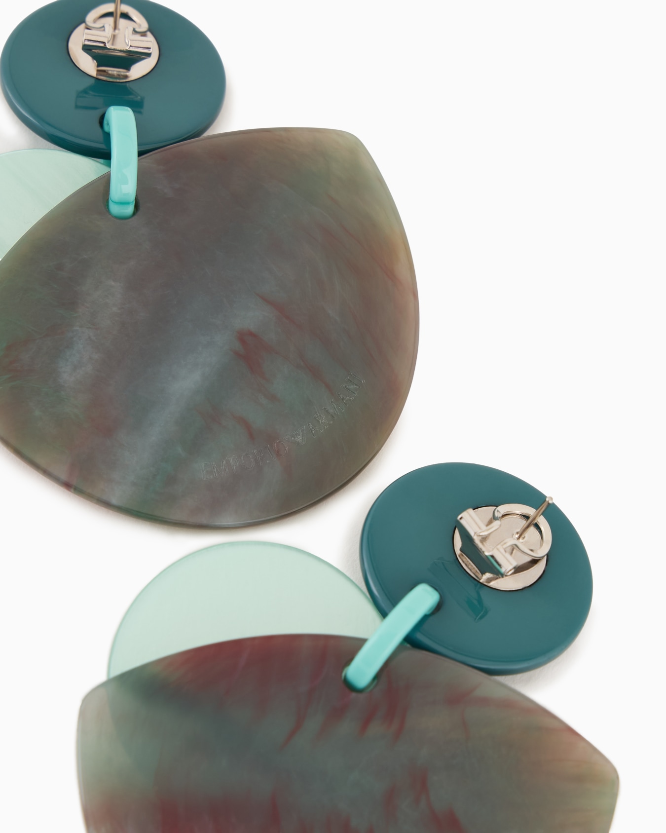 Oversized earrings with contoured pendant Slide 1