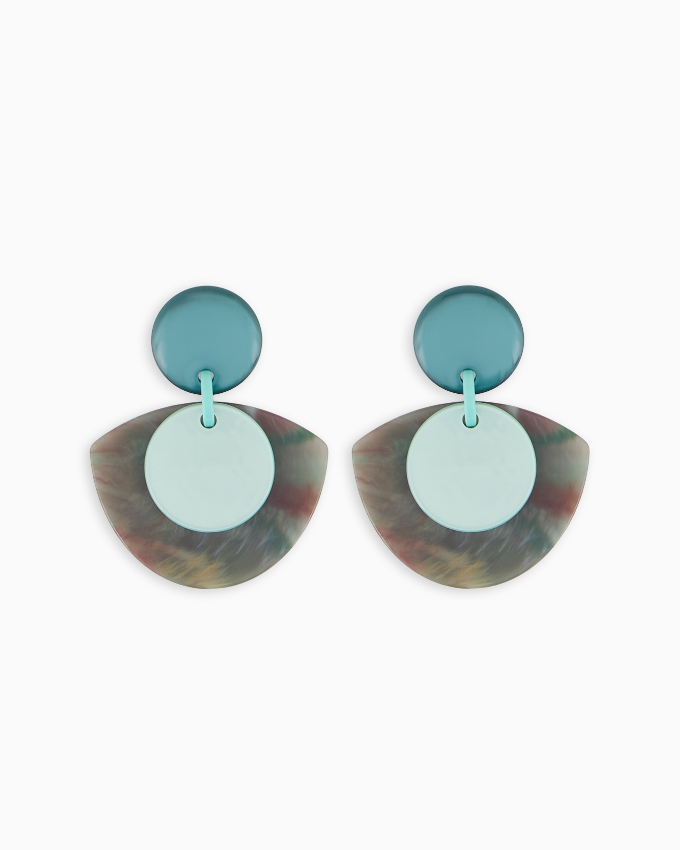 Oversized earrings with contoured pendant Slide 0