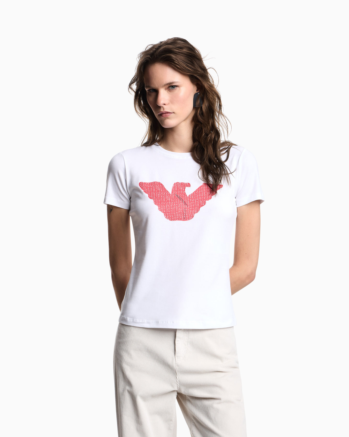 ASV stretch-jersey slim-fit T-shirt with oversized eagle pattern Slide 3