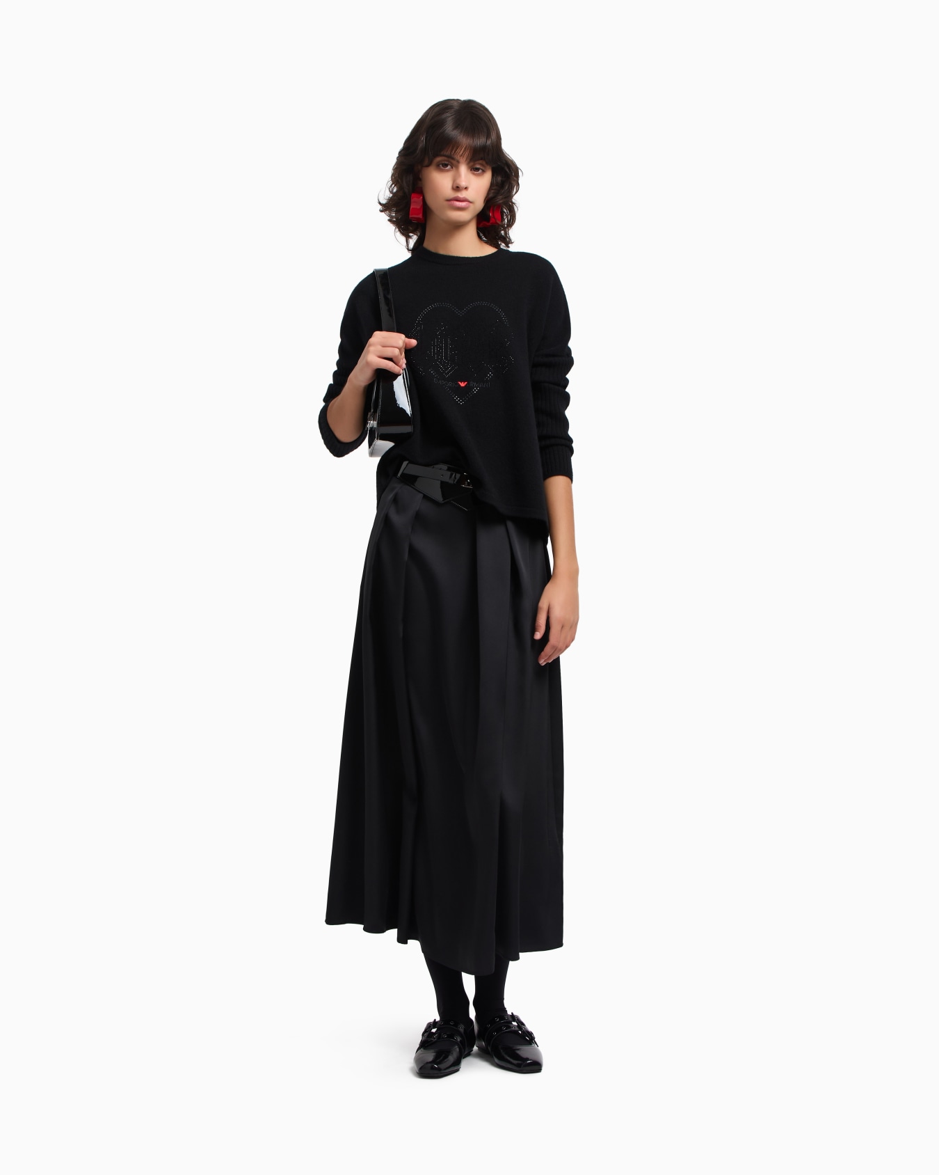 Valentine’s Day capsule collection satin crêpe pleated skirt Slide 2