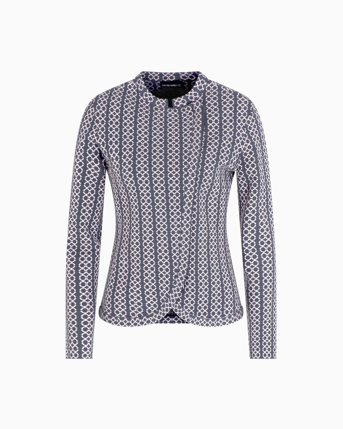 Guru-collar jacket in two-tone jacquard Slide 0