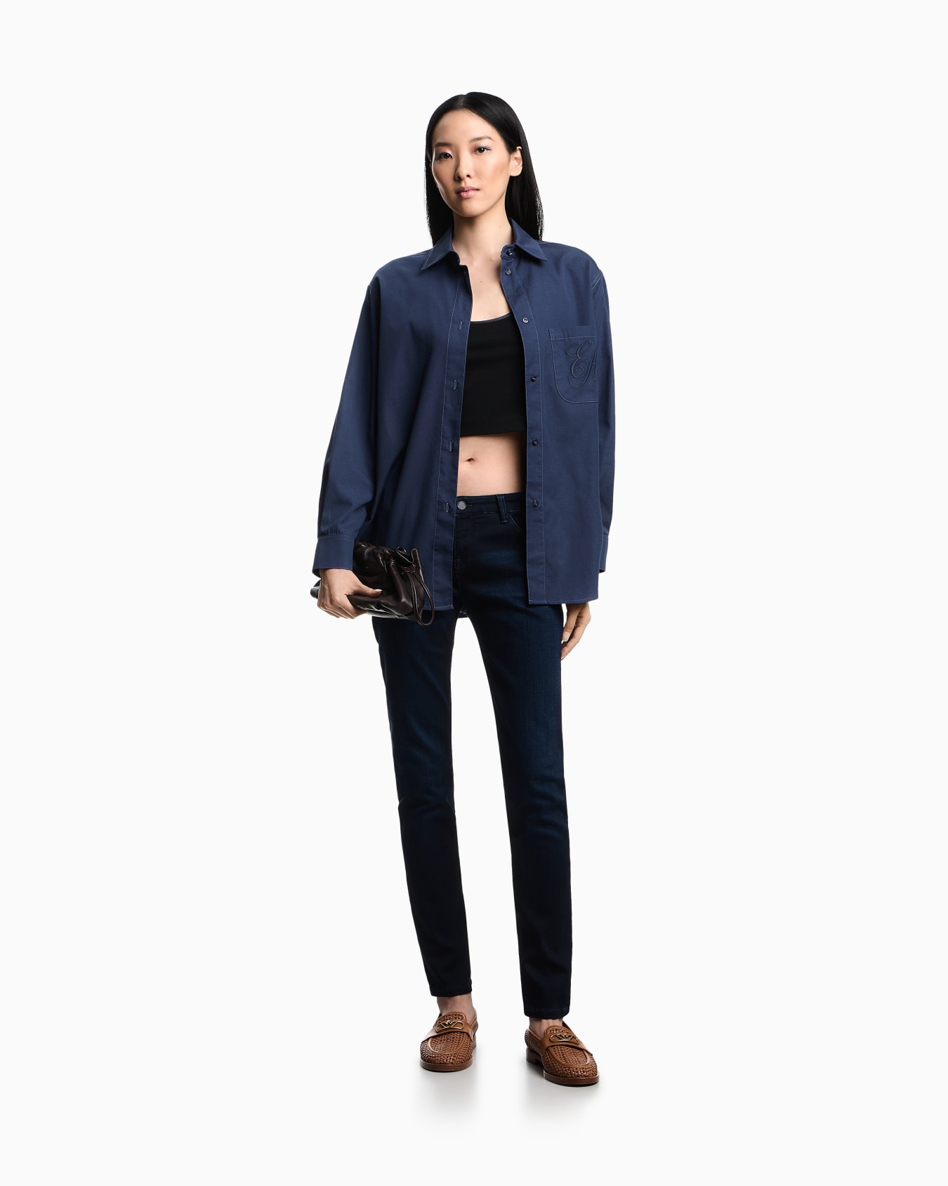 Vaqueros J23 de cintura baja y pernera superajustada de denim elástico Diapositiva 1