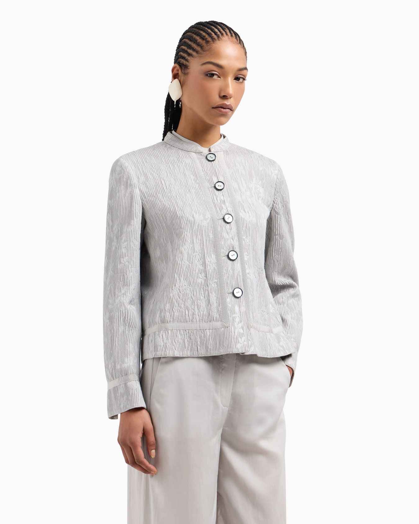 Icon floral jacquard canneté jacket Slide 4