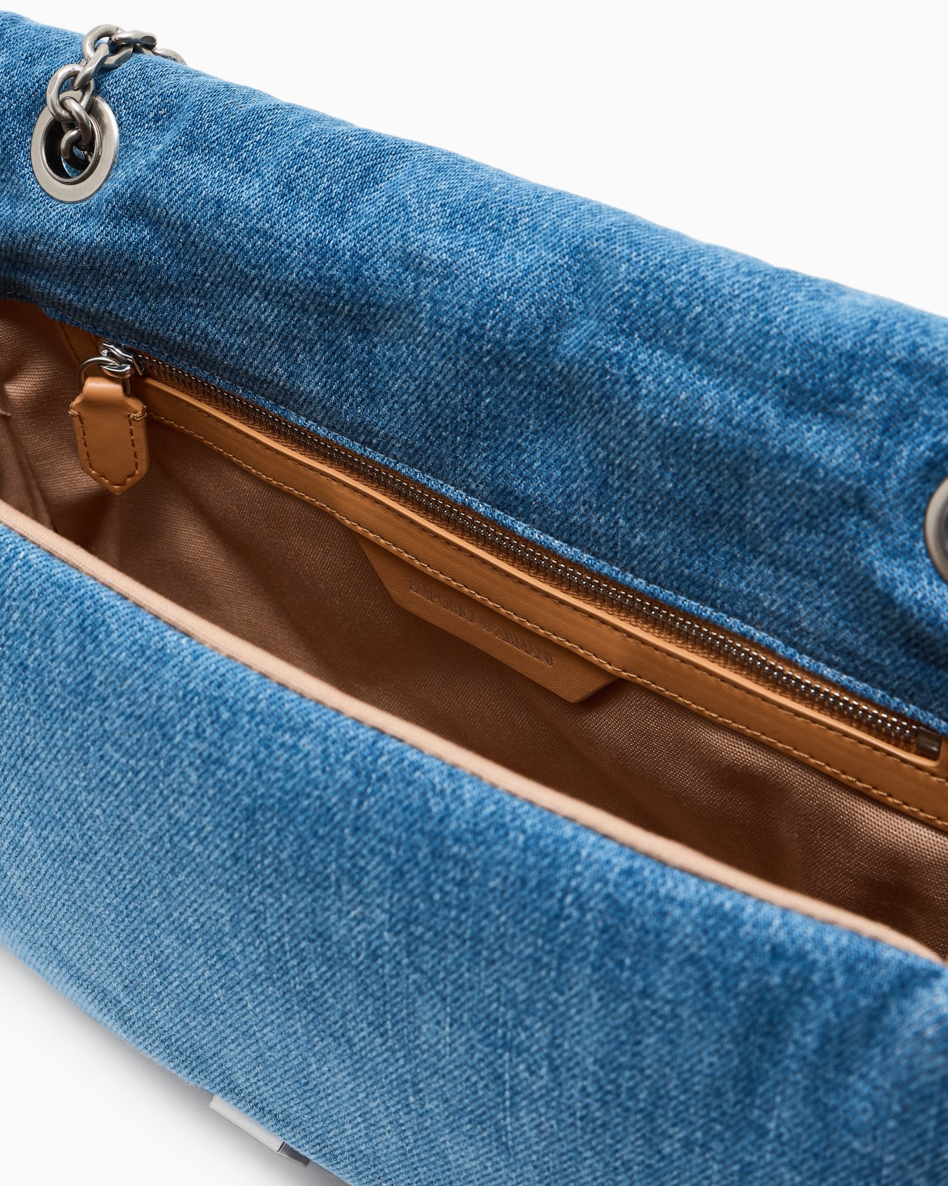 Shoulder bag with denim flap Slide 3
