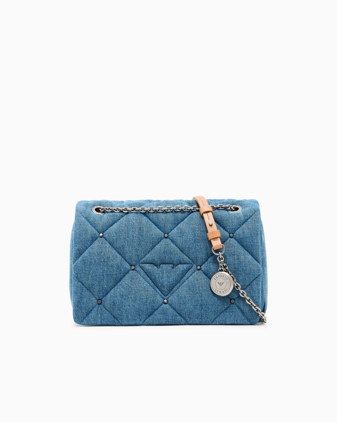 Shoulder bag with denim flap Slide 0