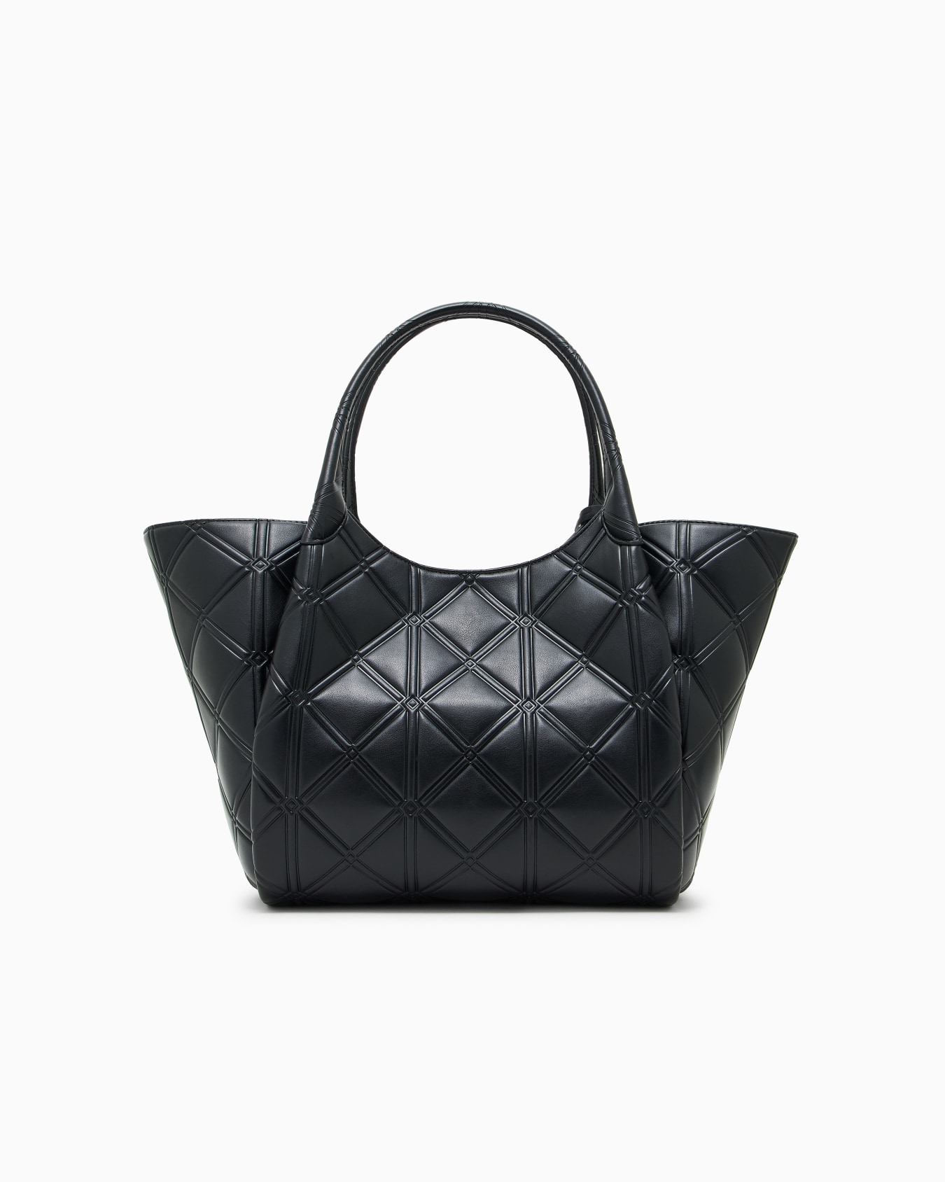 Nappa leather-effect shopper bag with embossed motif Slide 2