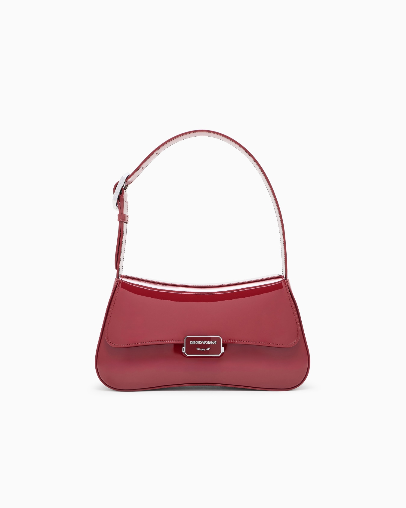 Patent-effect shoulder bag Slide 0