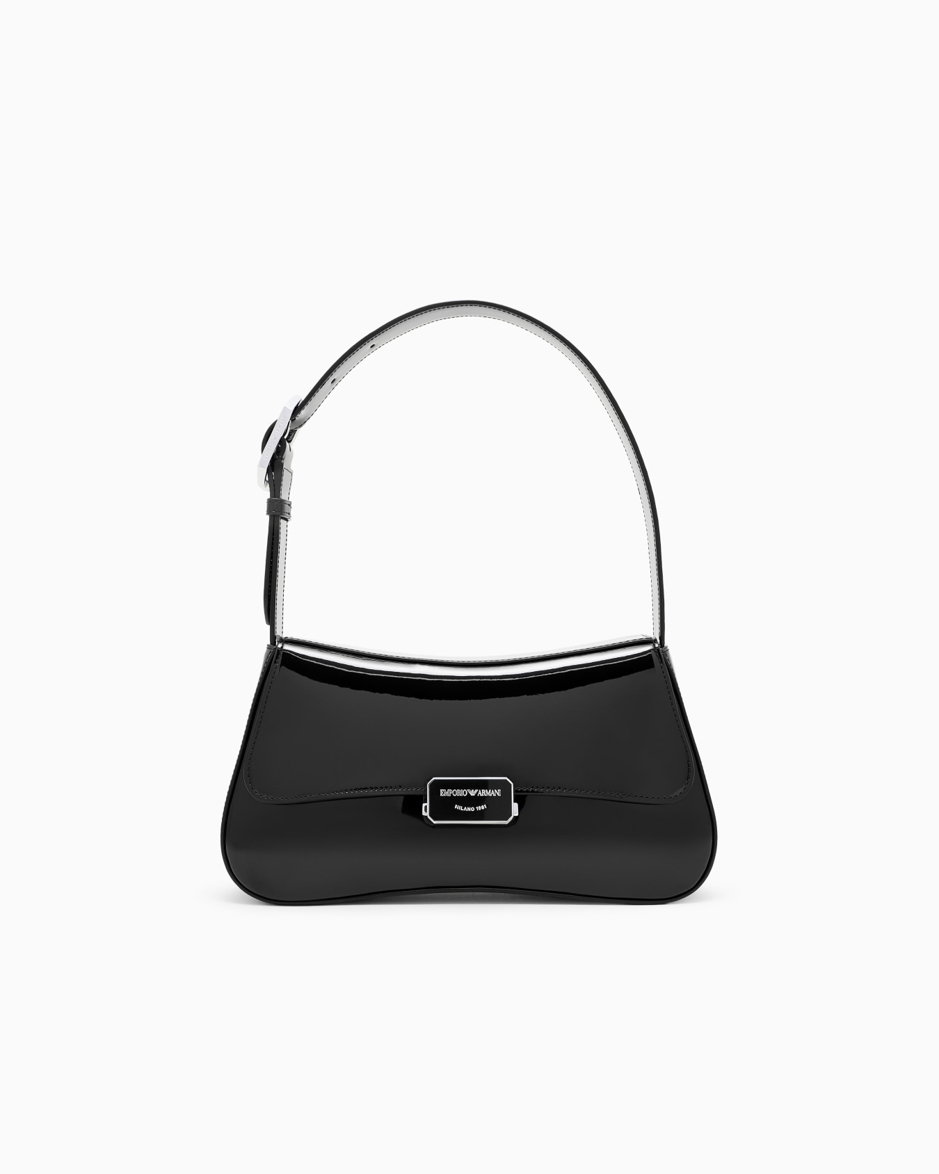 Patent-effect shoulder bag Slide 0