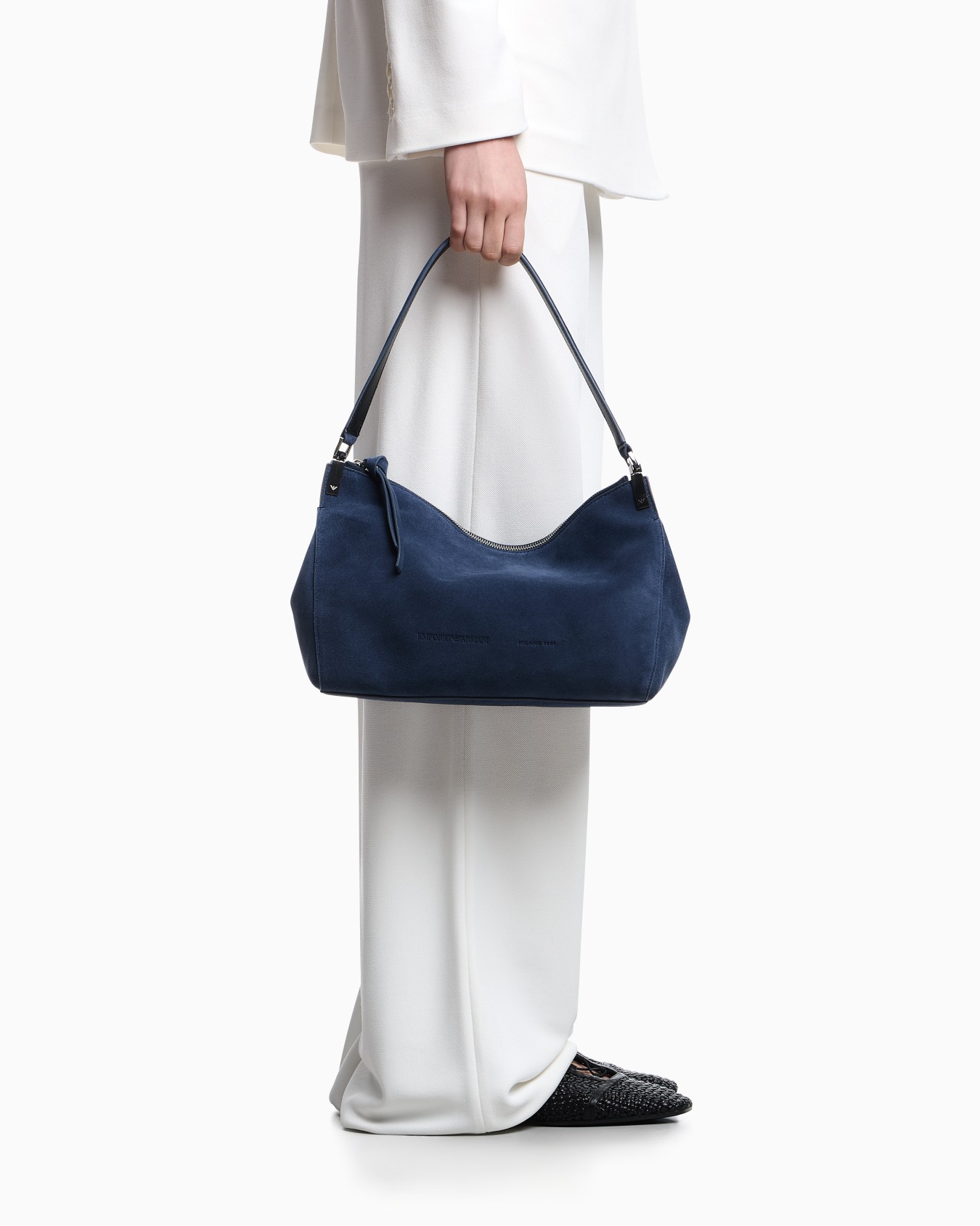 Medium suede handbag Slide 6