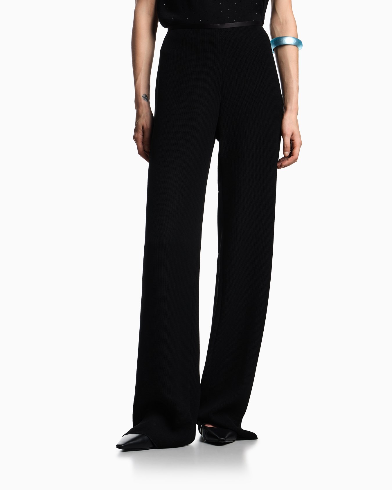 Pantalon palazzo en tissu technique gaufré ASV Diapositive 3